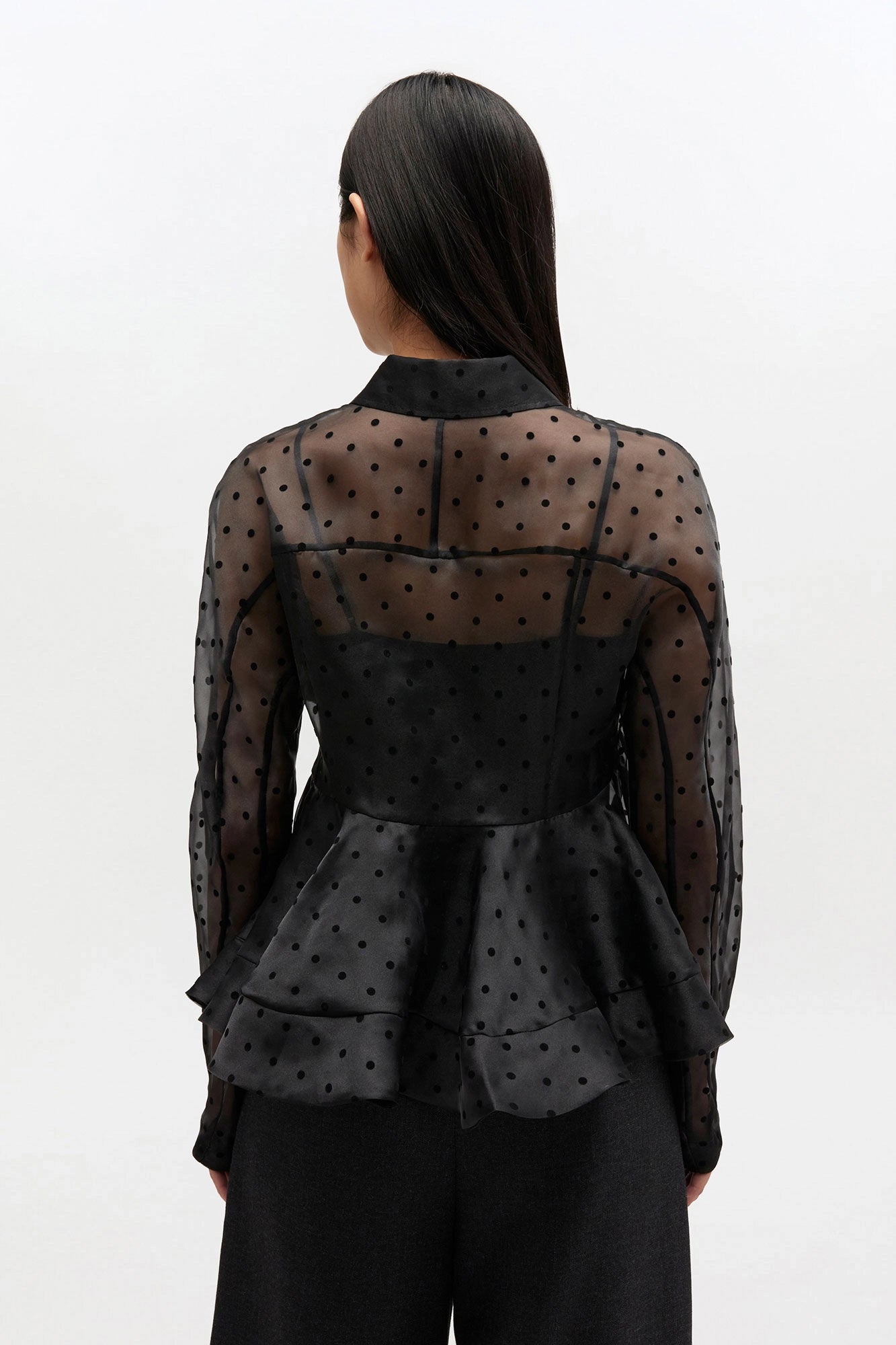 Organza Peplum Shirt Tops Ganni