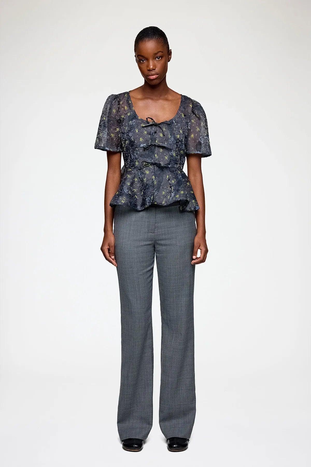 Peplum Blouse in Shibori Organza Shirts & Tops Ganni