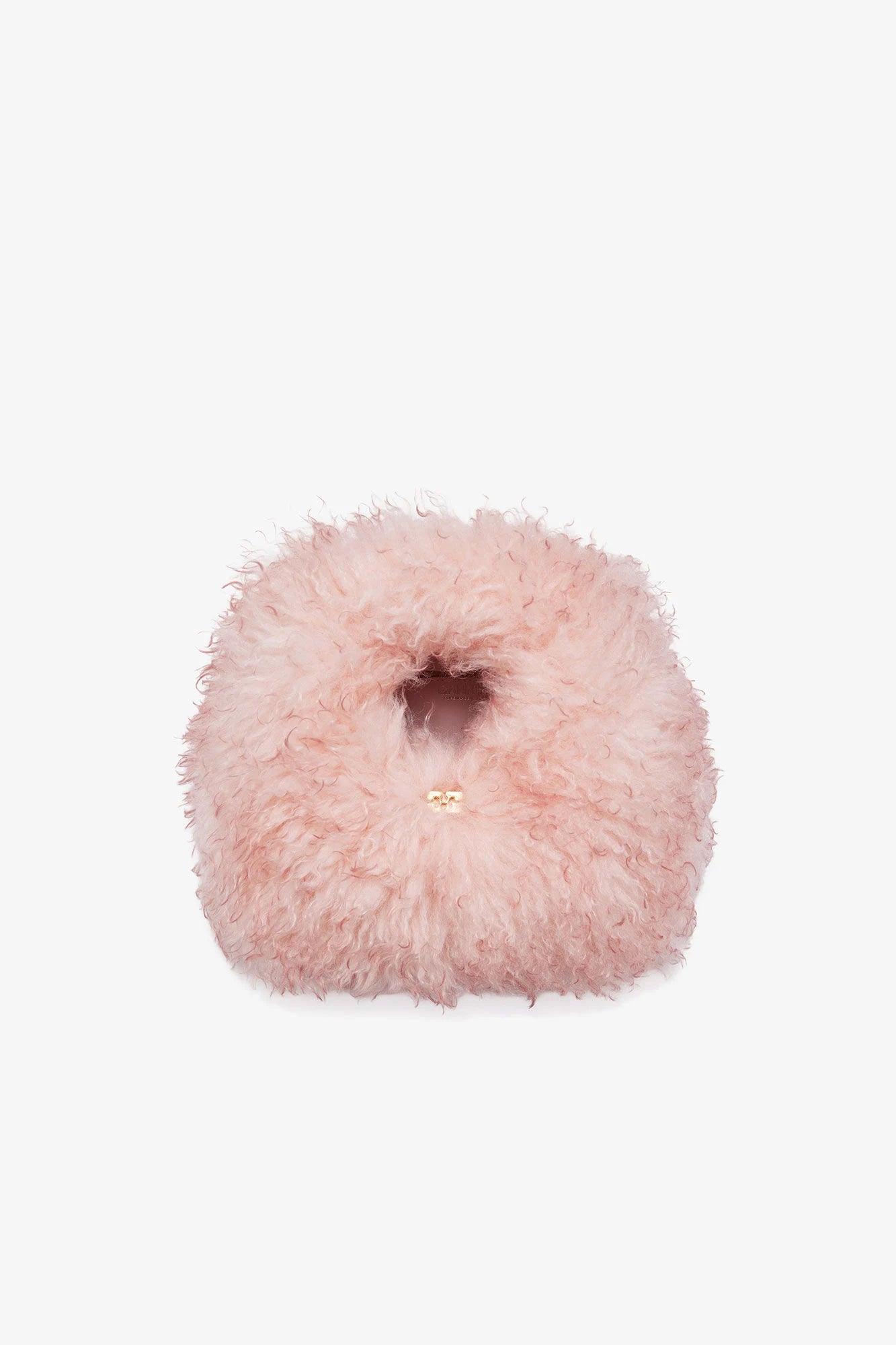 Pink Fur Mini Hobo Bag Accessories Ganni