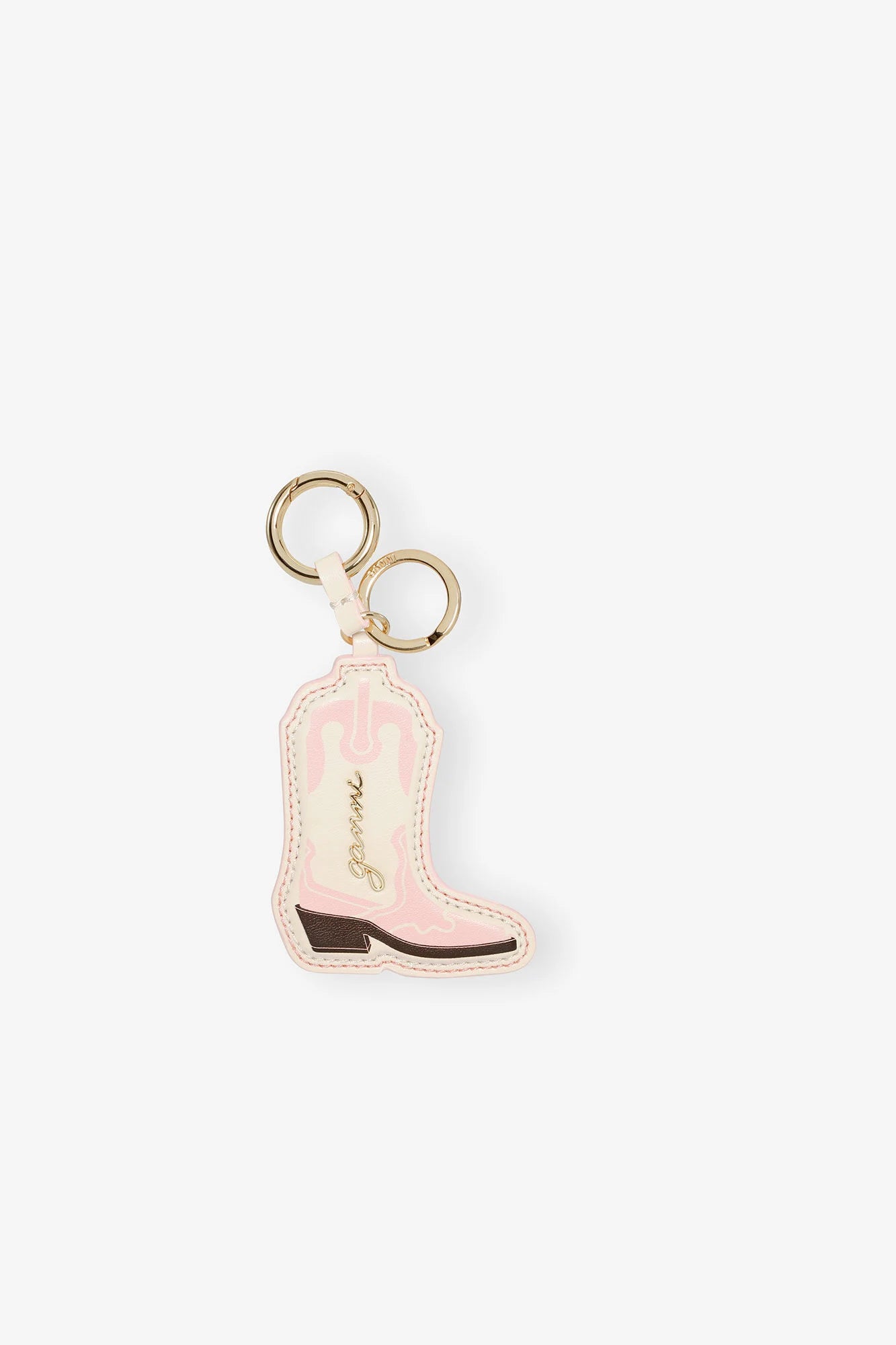 Pink Western Boot Keyring Accessories Ganni