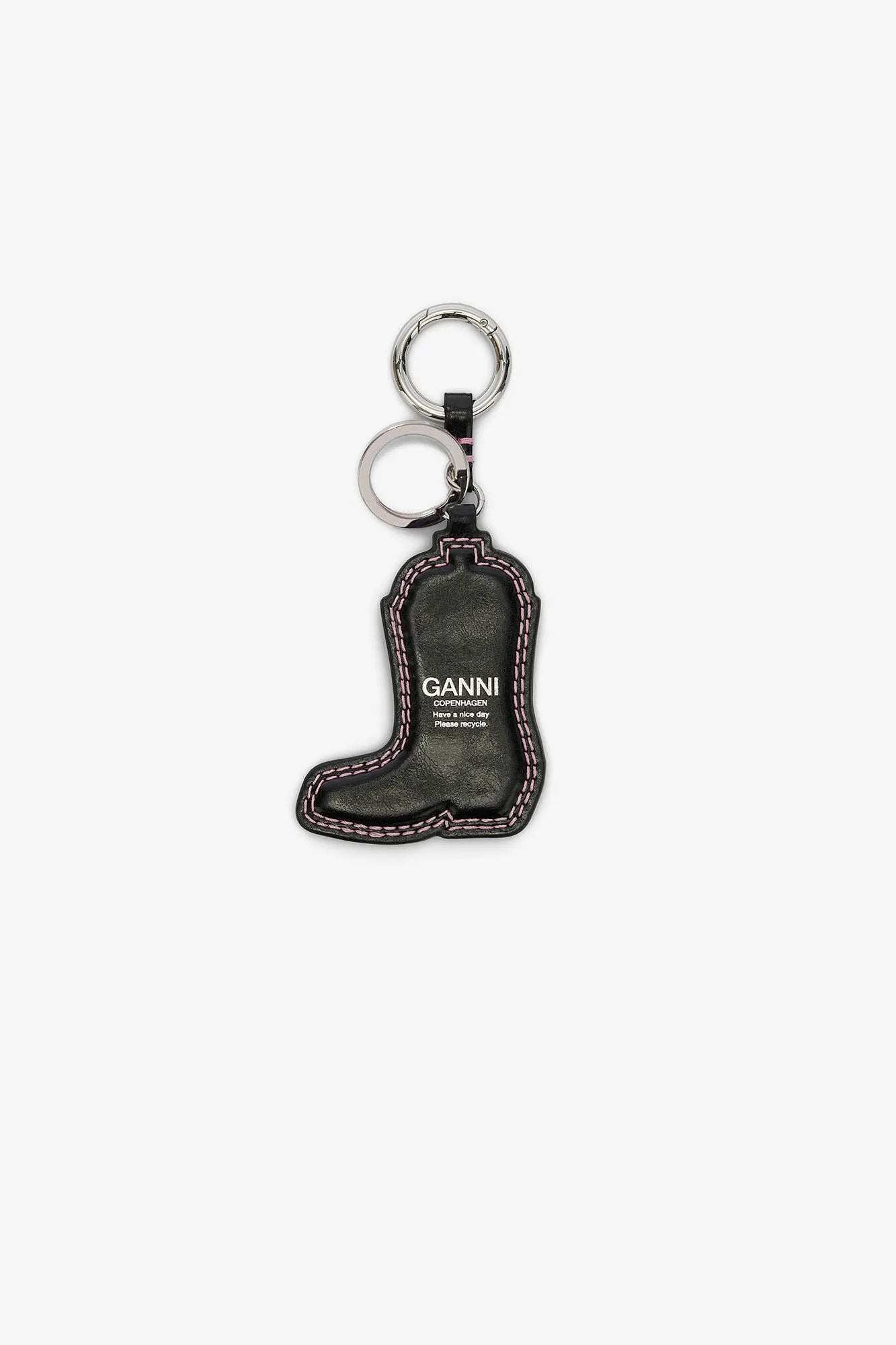 Western Boot Keyring in Black Accessories Ganni