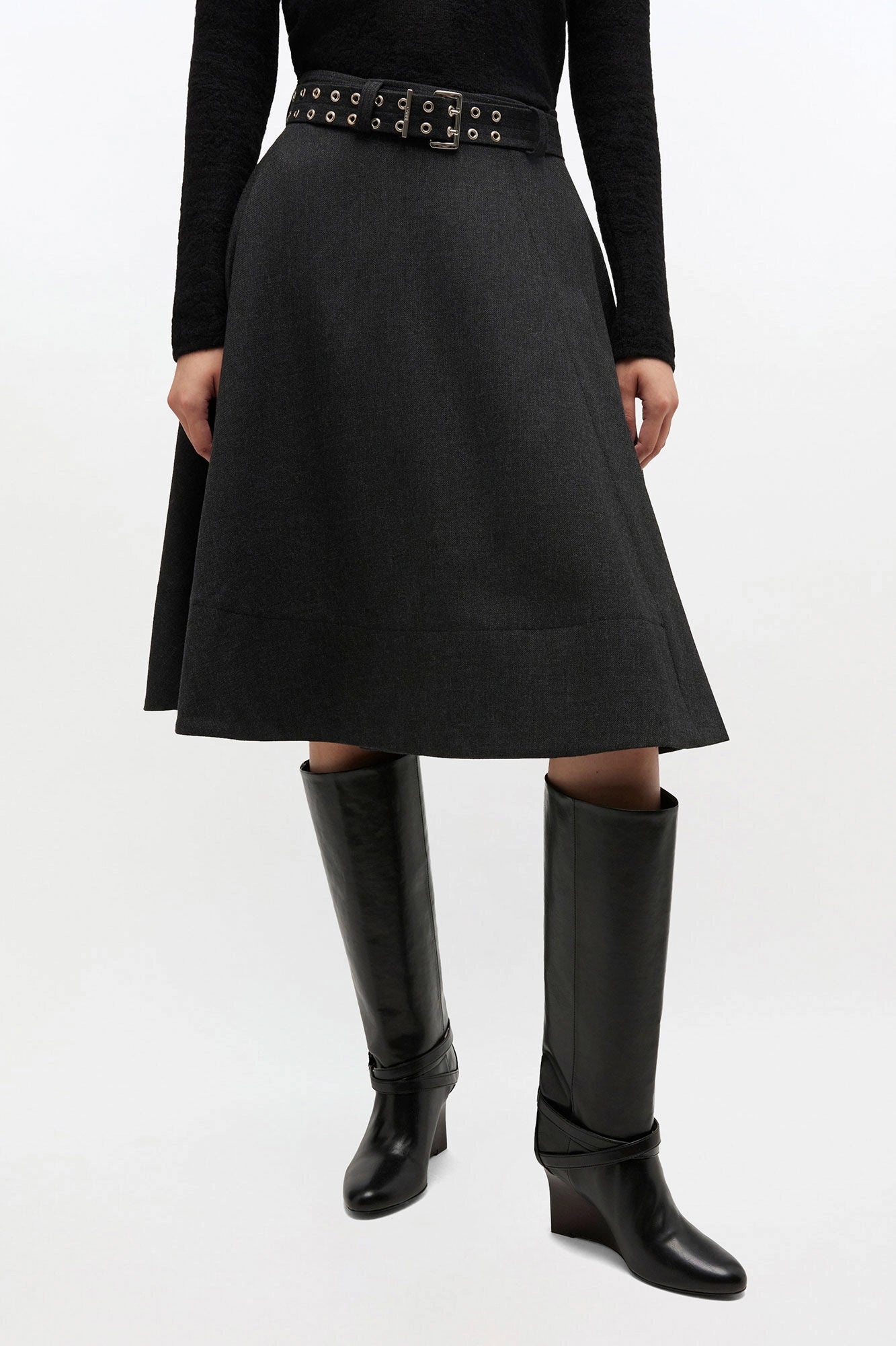 Wool Suiting Wrap Skirt Skirts Ganni