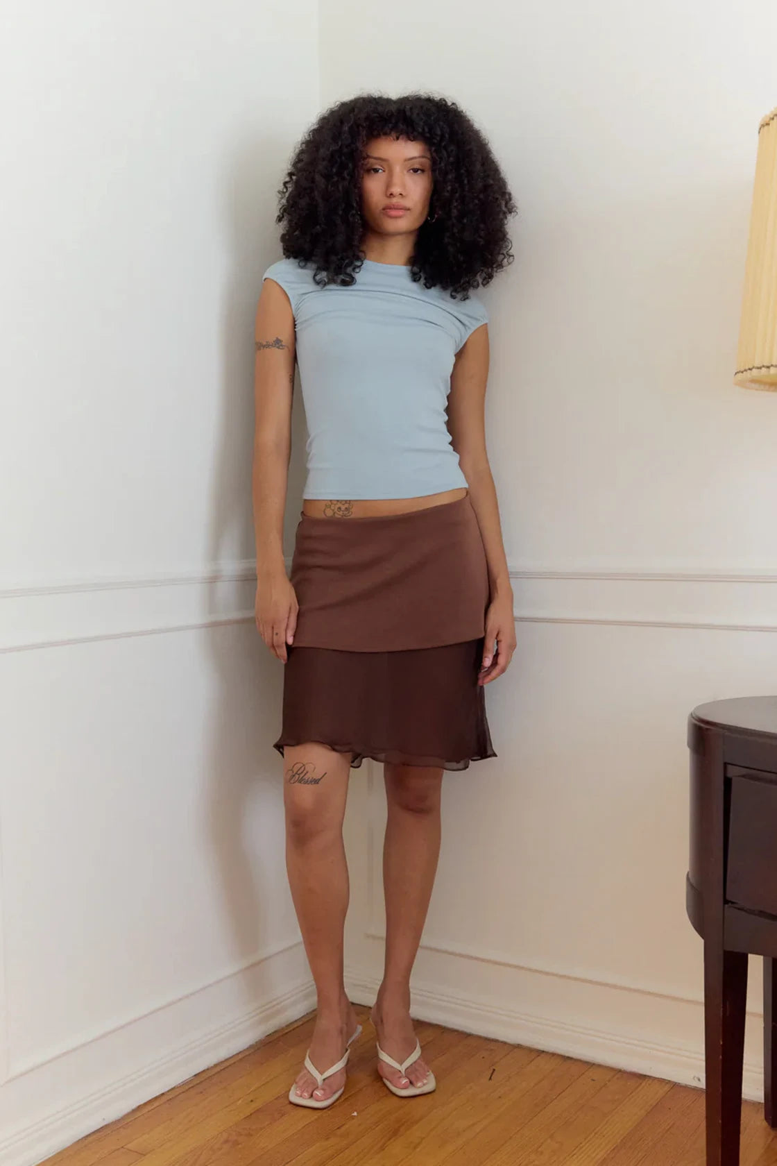 Aria Mini Skirt Skirts Geel