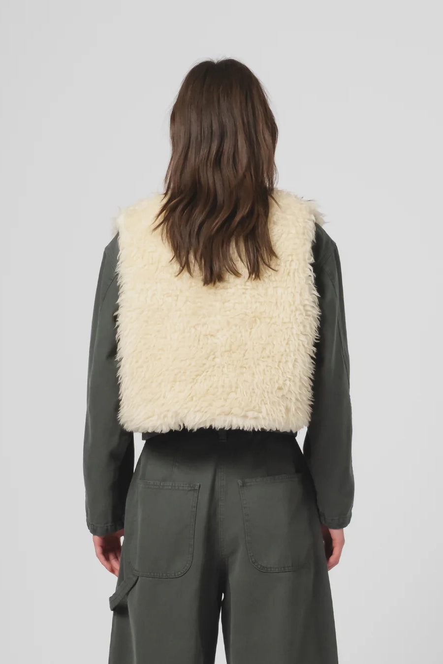 G.o.D Peak Vest Alaska Fluff Ecru Jackets &amp; Coats Girls of Dust