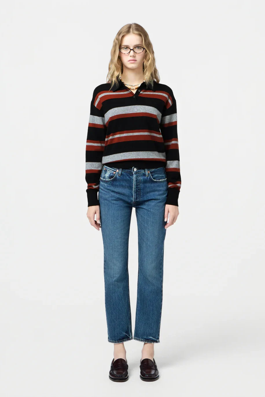 Collegiate Stripe Polo Sweaters & Knits Guest in Residence