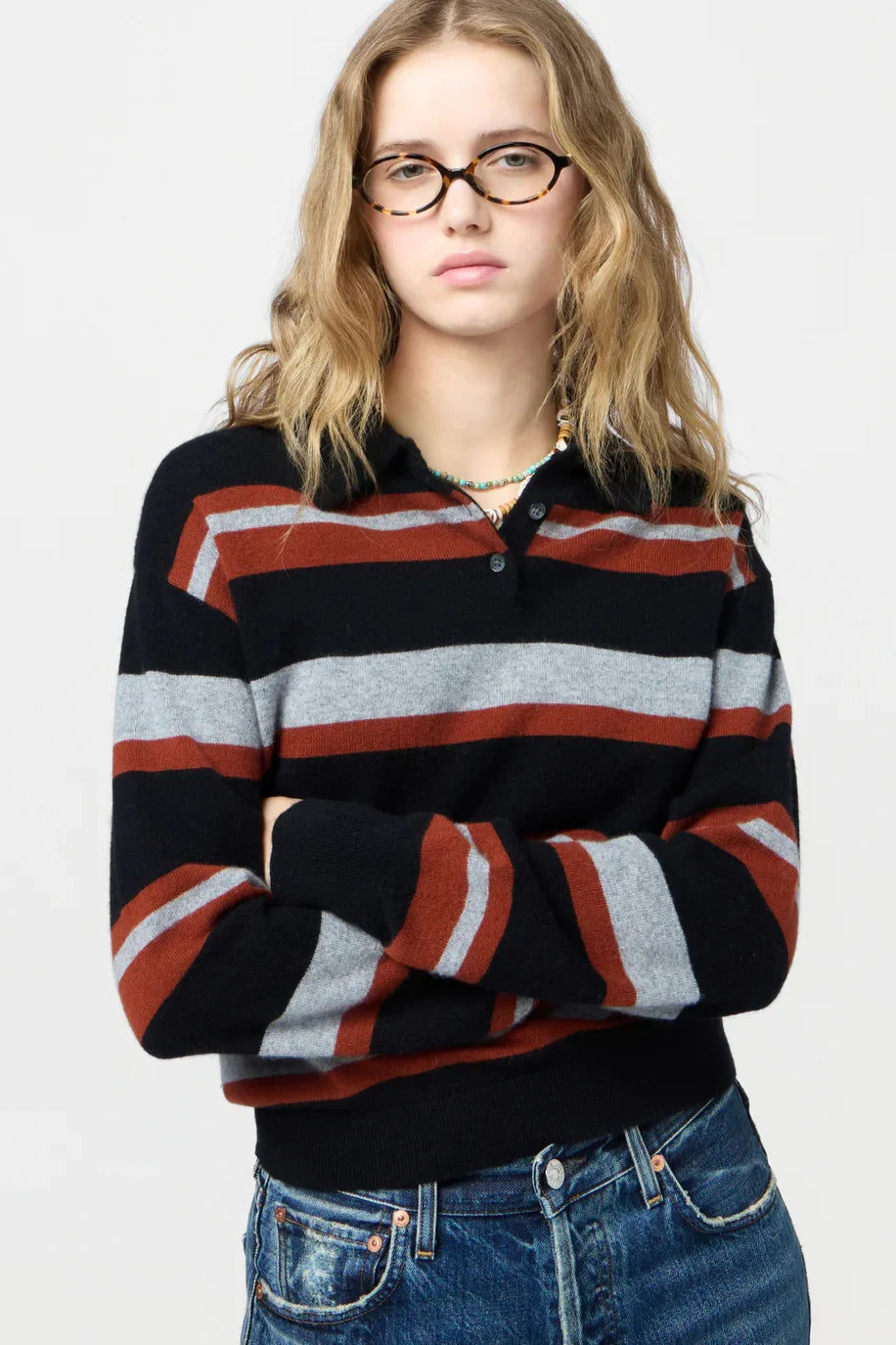 Collegiate Stripe Polo Sweaters & Knits Guest in Residence