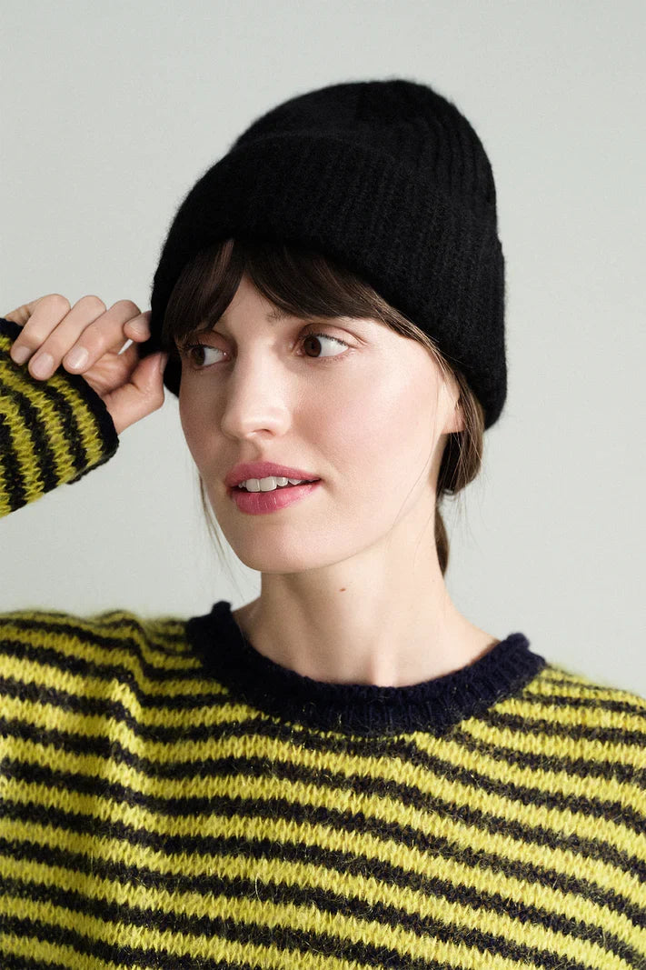 Cashmere Ribbed Beanie Accessories Hansel from Basel