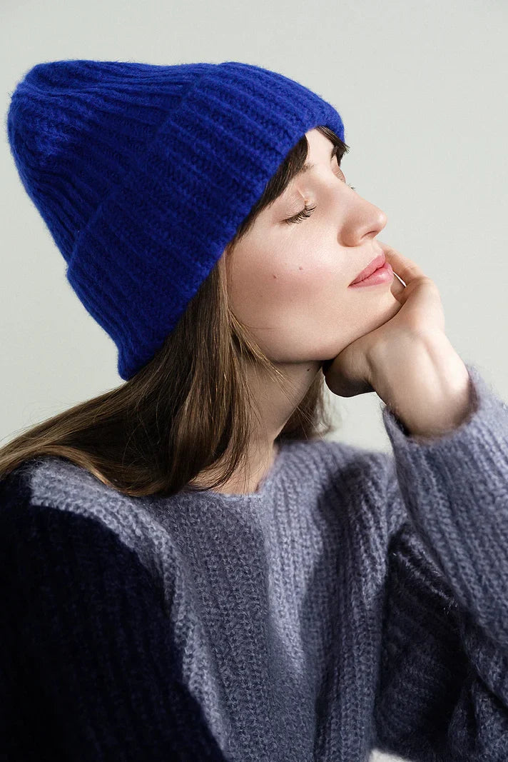 Cashmere Ribbed Beanie Accessories Hansel from Basel