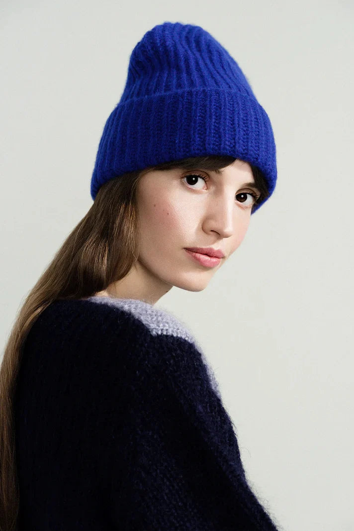 Cashmere Ribbed Beanie Accessories Hansel from Basel