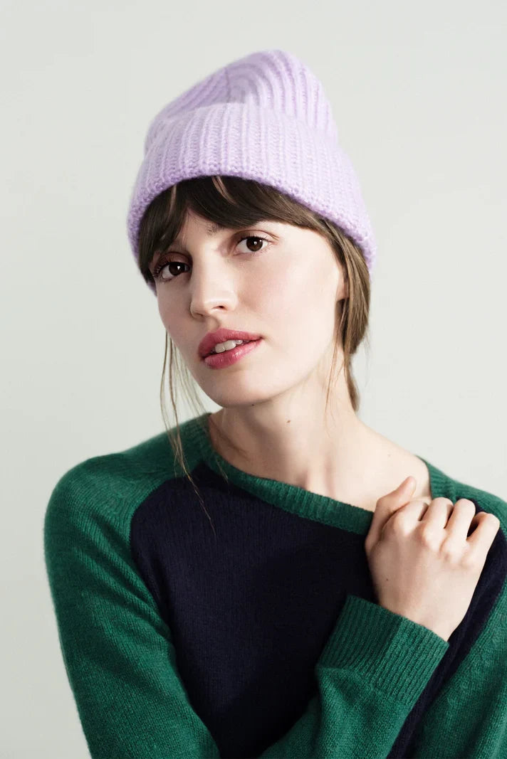 Cashmere Ribbed Beanie Accessories Hansel from Basel