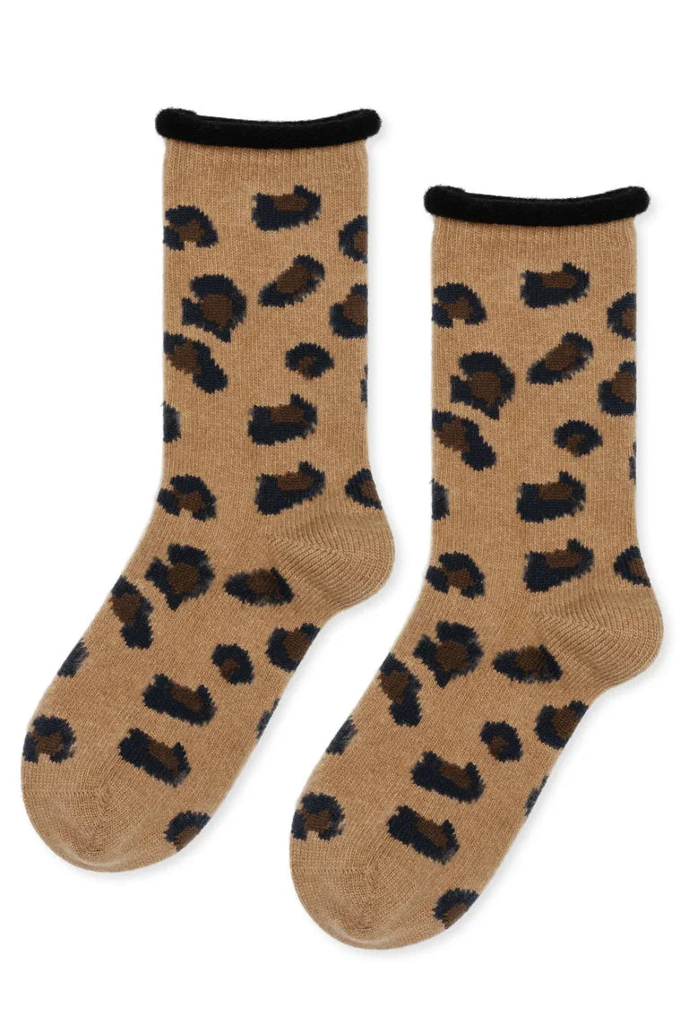 Cheetah Cashmere Crew Accessories Hansel from Basel