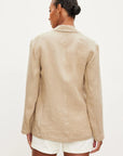 Lenny Heavy Linen Blazer Jackets & Coats Velvet   