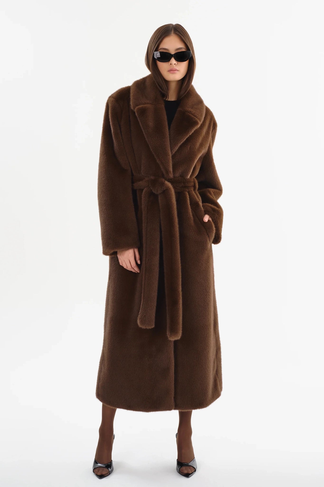 Darelle Oversized Faux Fur Maxi Coat Jackets & Coats LAMARQUE