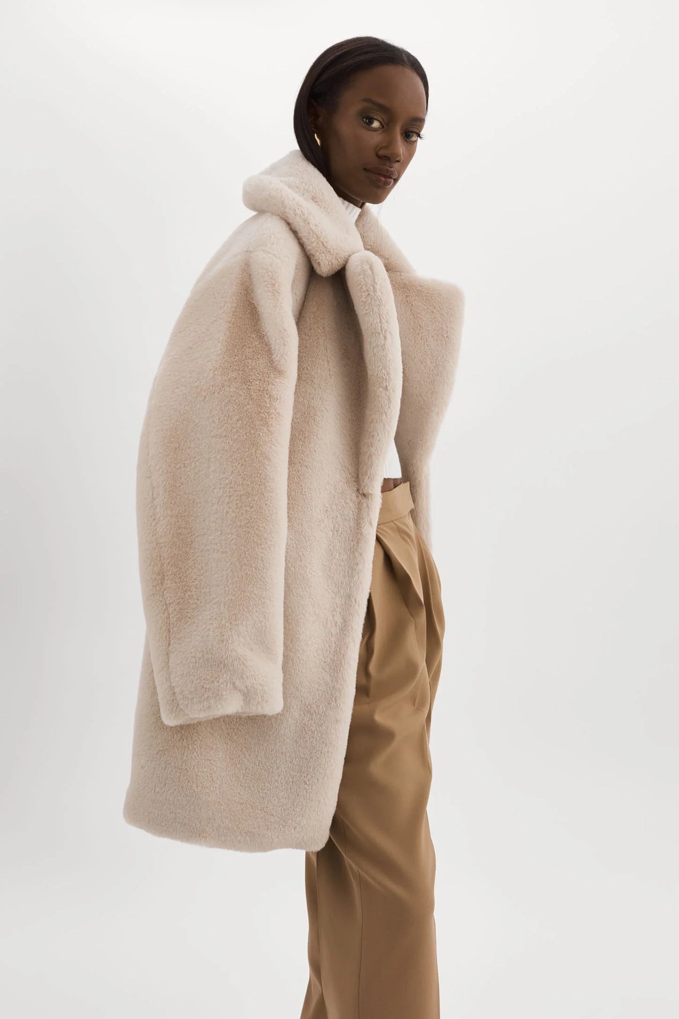 Linnea Faux Fur Coat Jackets &amp; Coats LAMARQUE