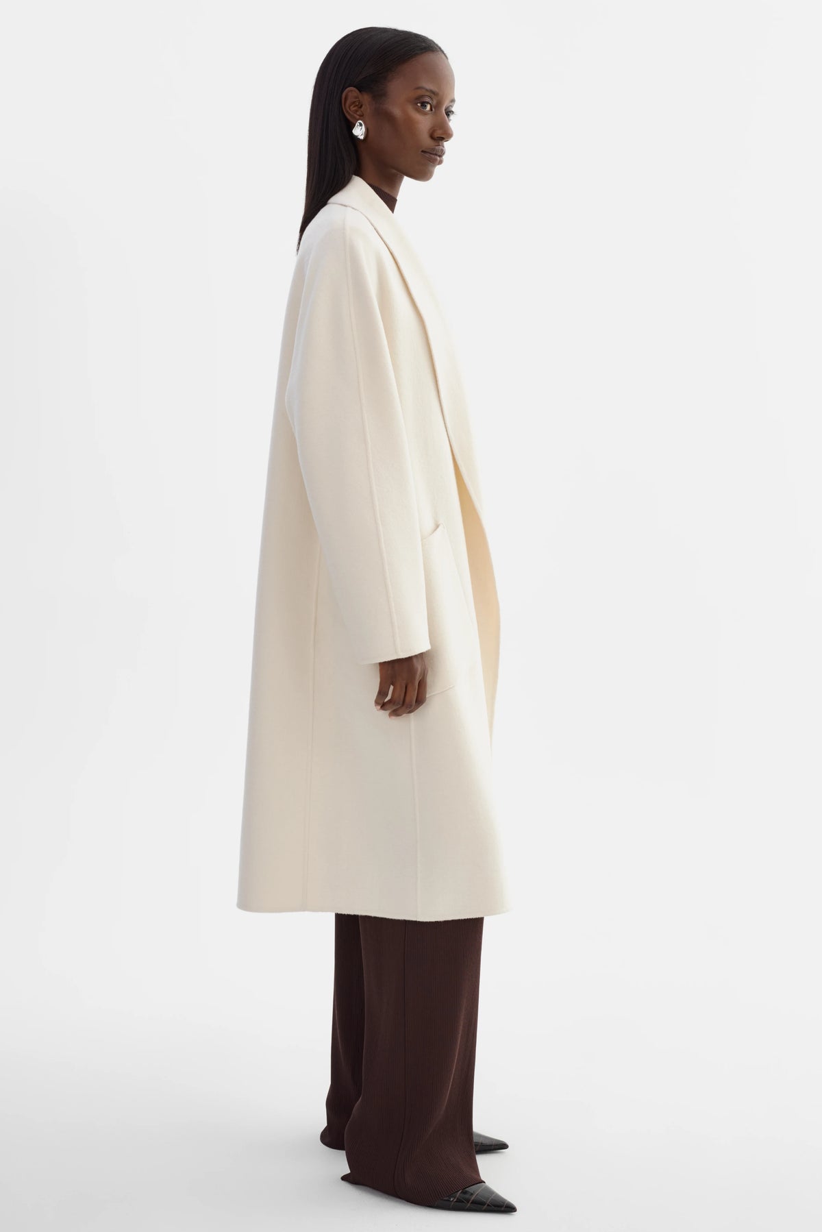 Thara Shawl Collar Wool Coat Jackets & Coats LAMARQUE