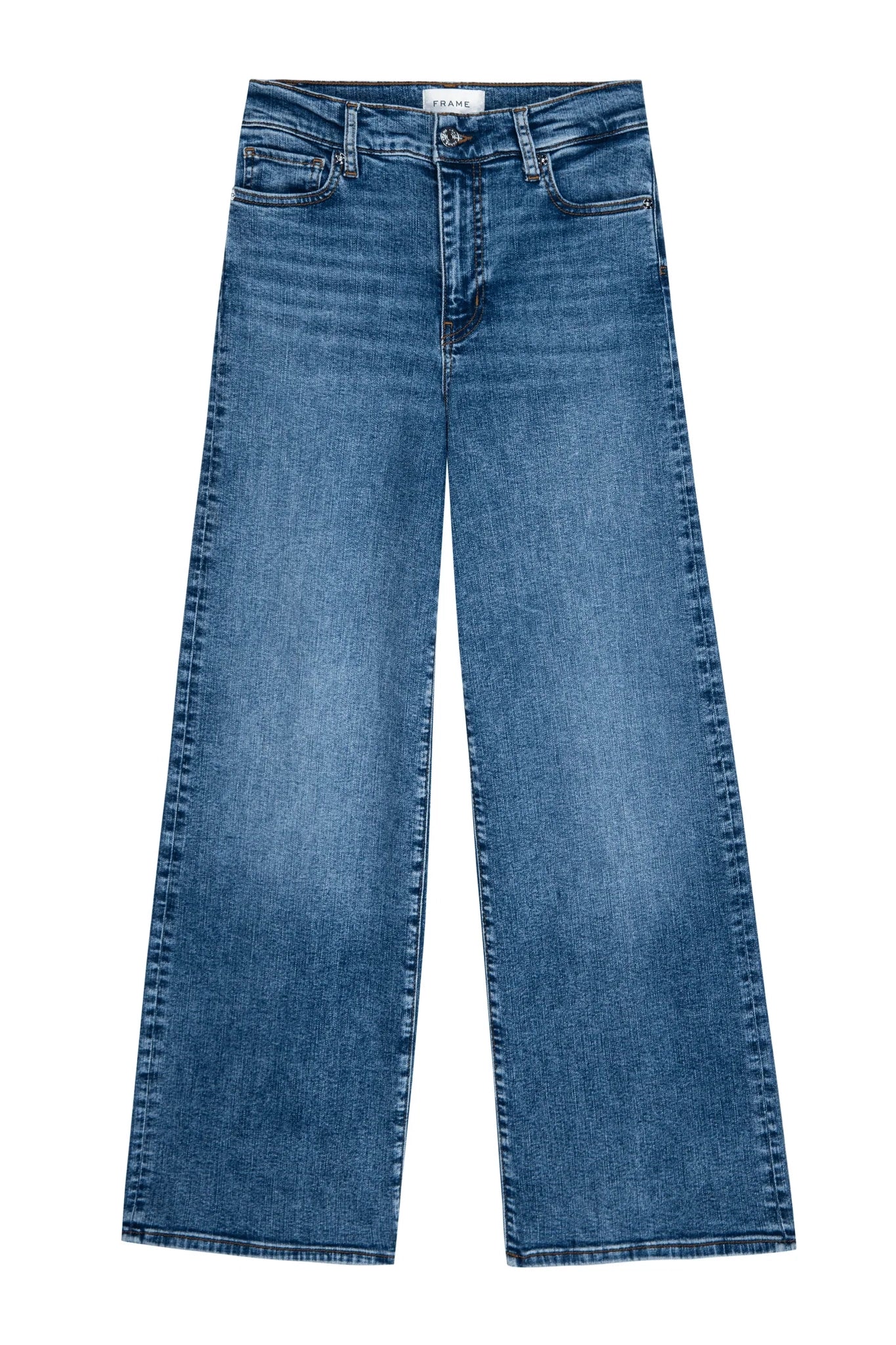 【BAON】Neneti Brushed Wide Denim Pants NINI JEANS | Grey Worn Out Denim