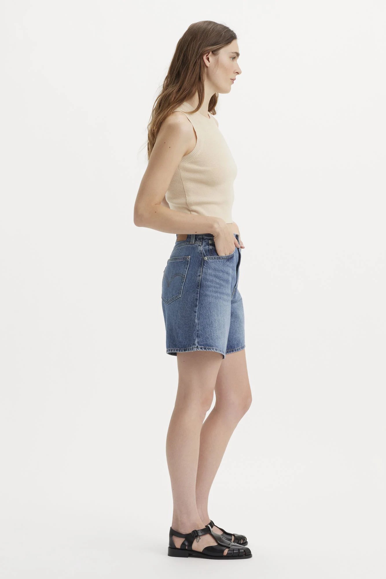 High Rise Baggy Shorts Shorts Levi&#39;s
