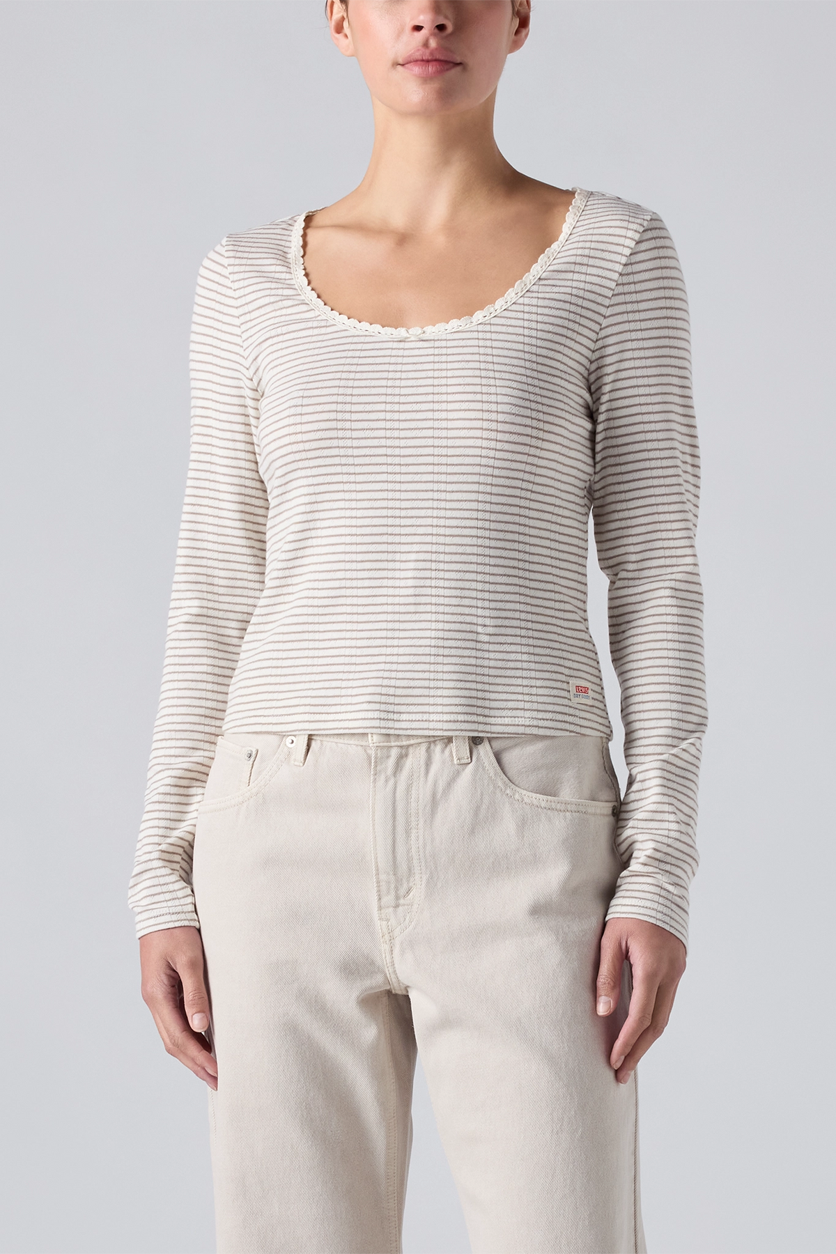 Pointelle Longsleeve Crew T-Shirts &amp; Tanks Levi's
