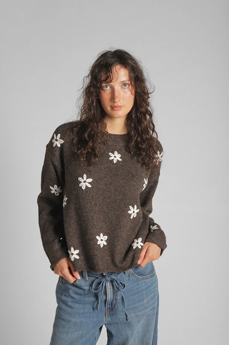 Aiden Daisy Crewneck Pullover Sweaters & Knits Lyla + Luxe