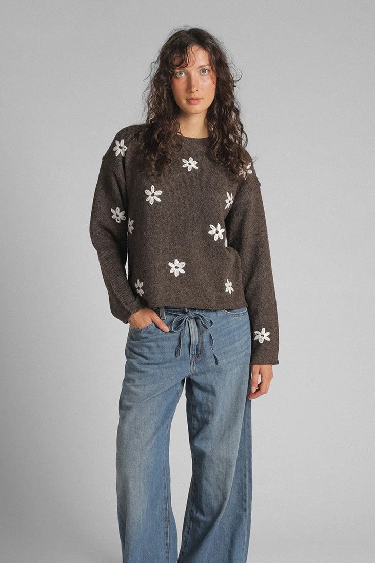 Aiden Daisy Crewneck Pullover Sweaters & Knits Lyla + Luxe