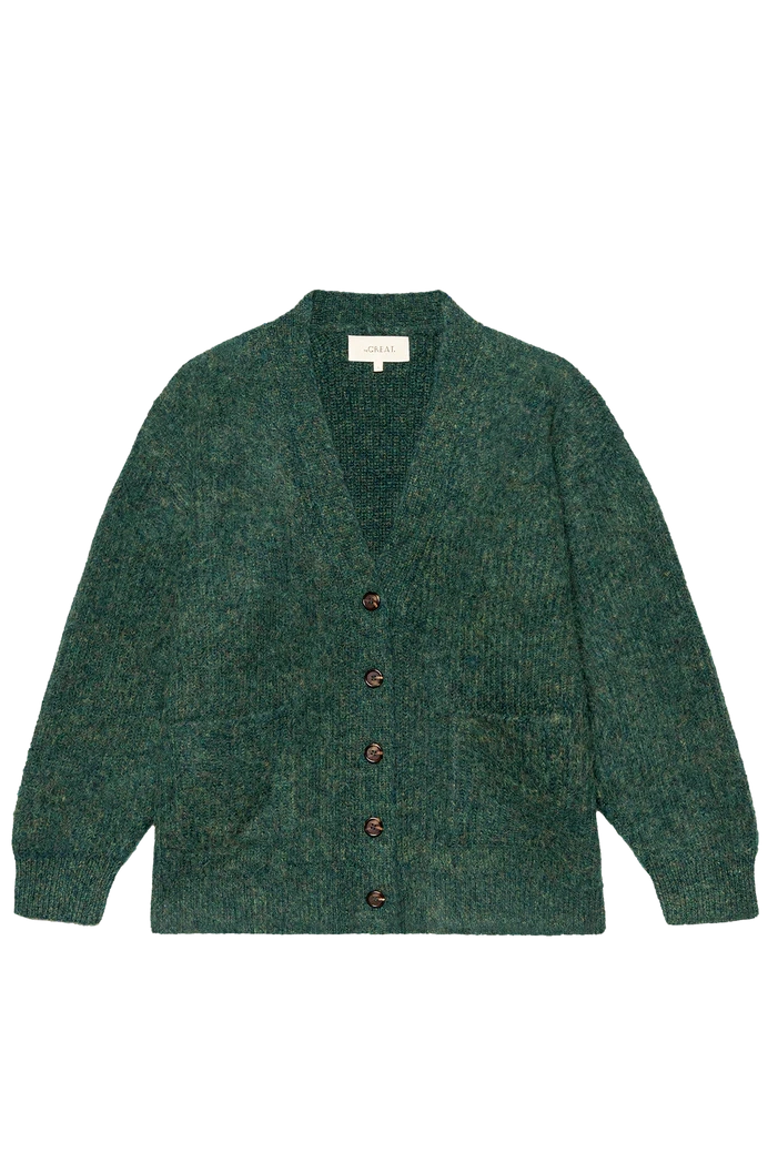 The Brushed Melange Cardigan Sweaters &amp; Knits The Great