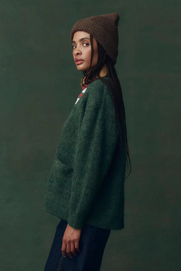 The Brushed Melange Cardigan Sweaters &amp; Knits The Great