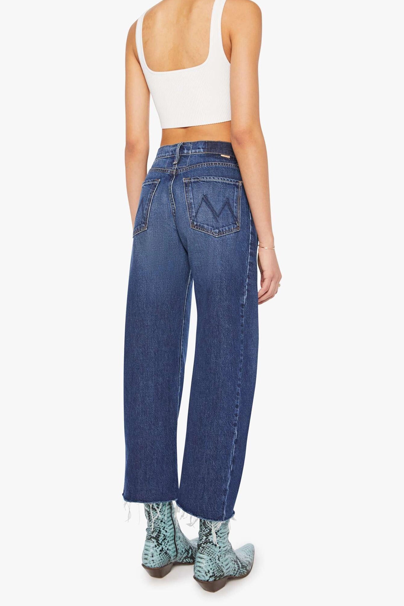 The Mid Rise Full-Pipe Flood Fray Pants MOTHER