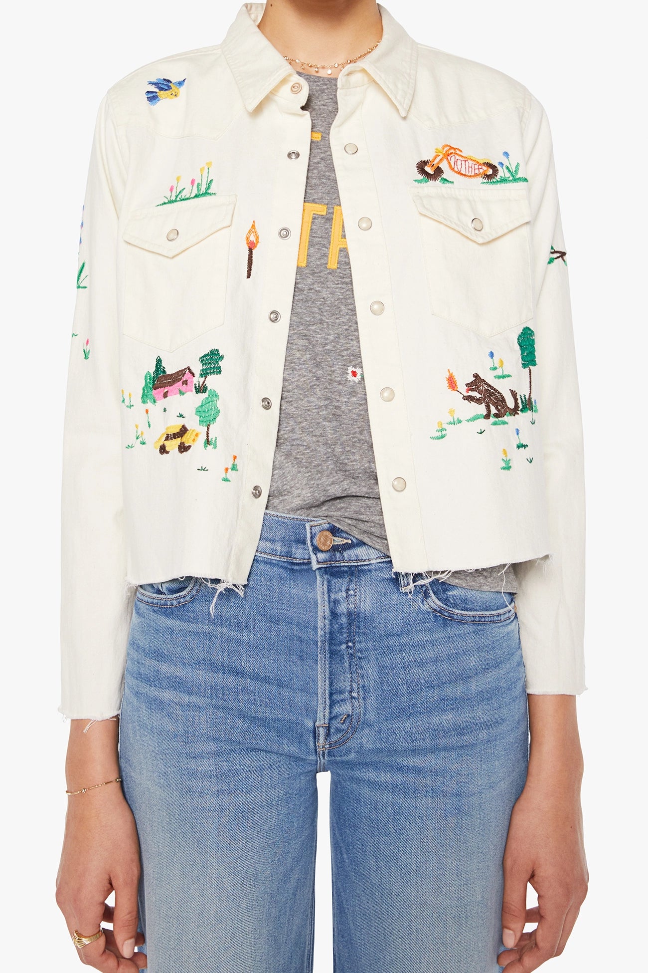 The Super Exs Crop Fray Tops MOTHER