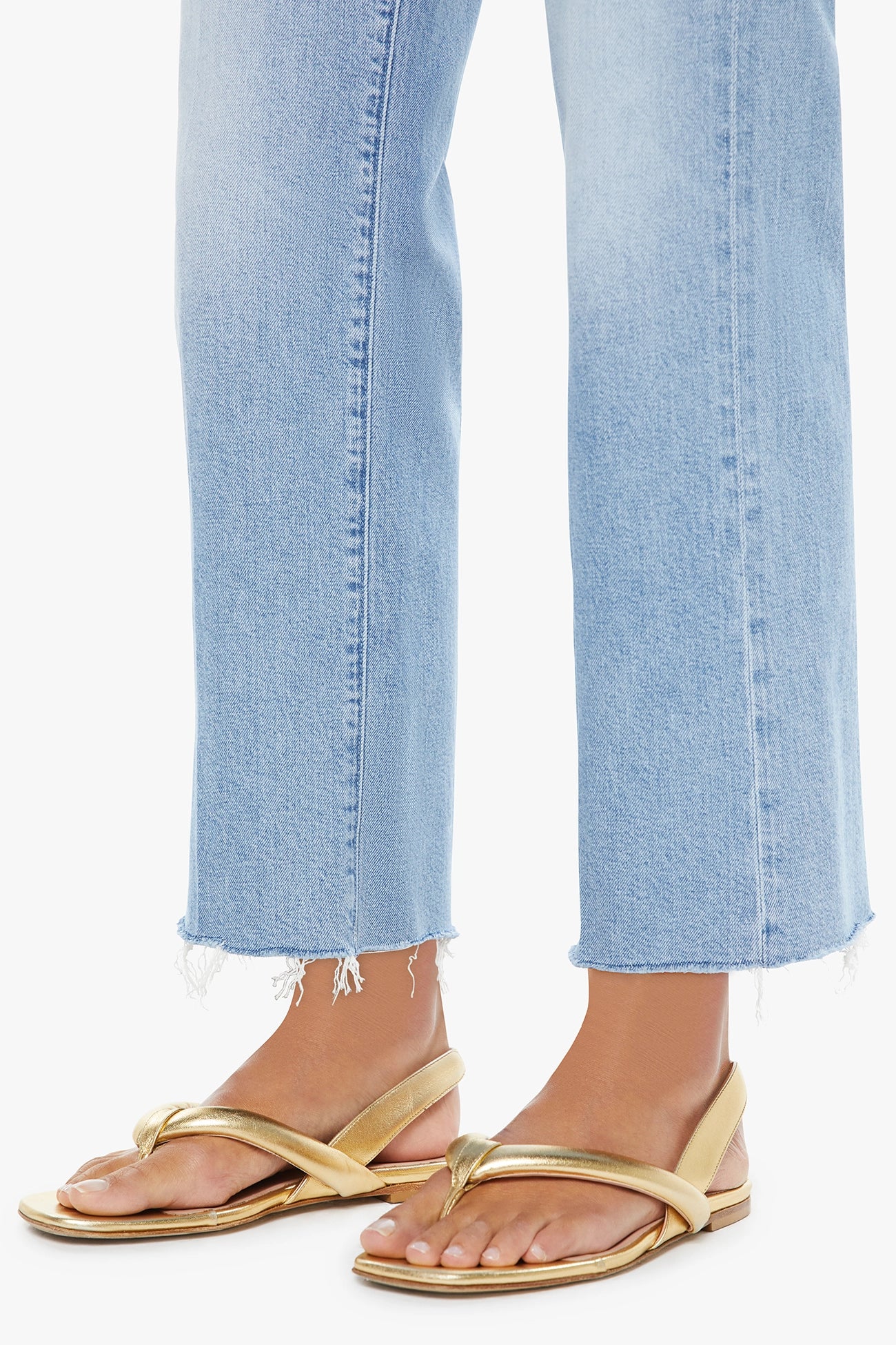 The Mid Rise Rambler Zip Ankle Fray Pants MOTHER