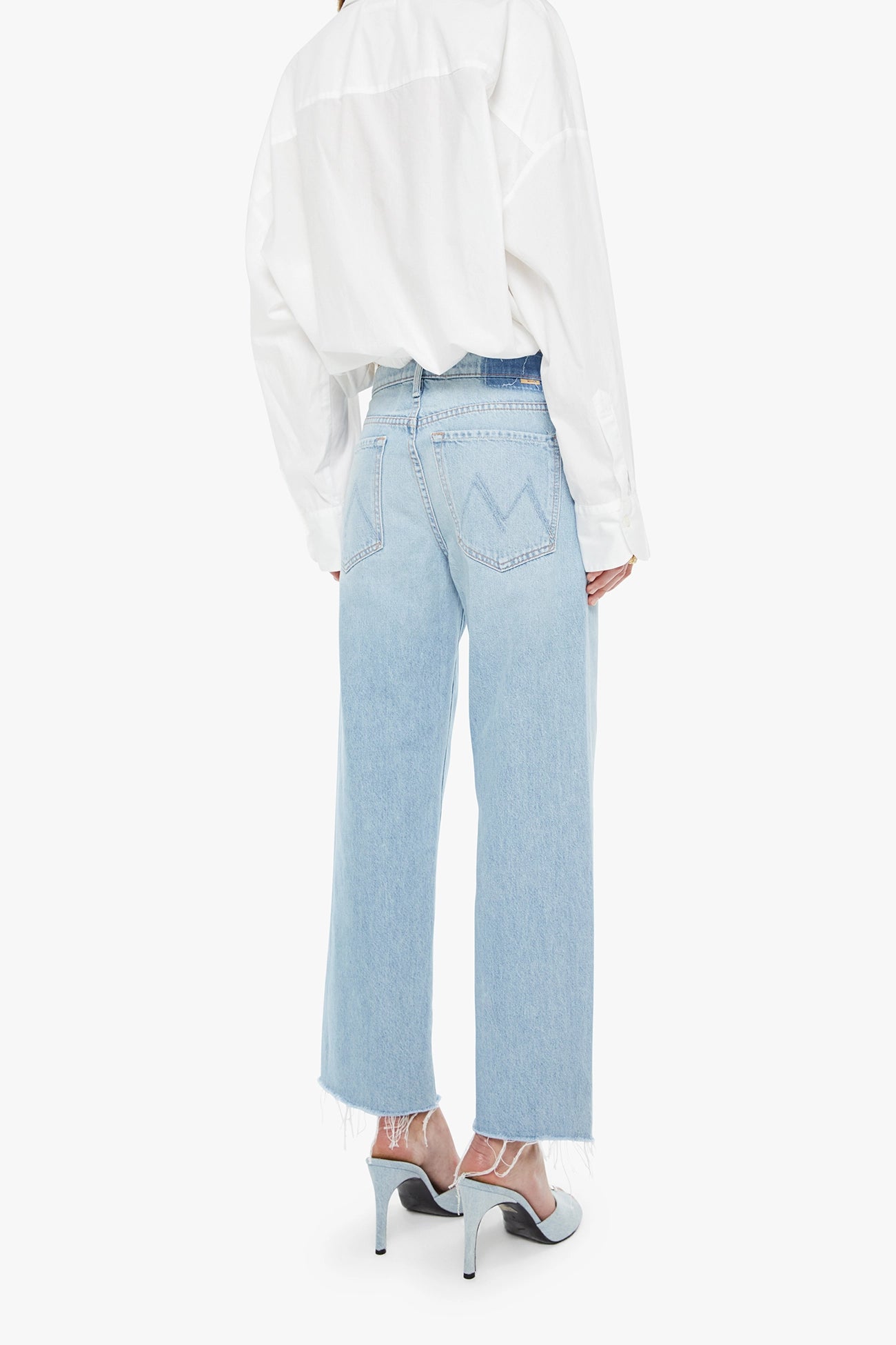 The Mid Rise Rambler Zip Ankle Fray Pants MOTHER