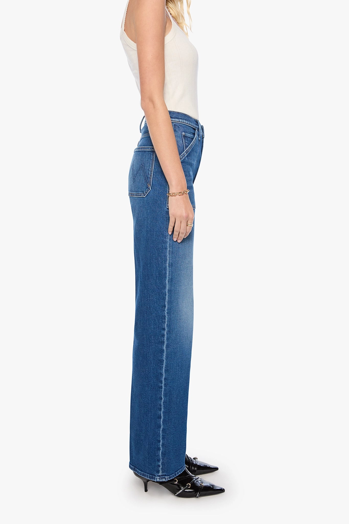 The Patch Maven Sneak Jeans Mother