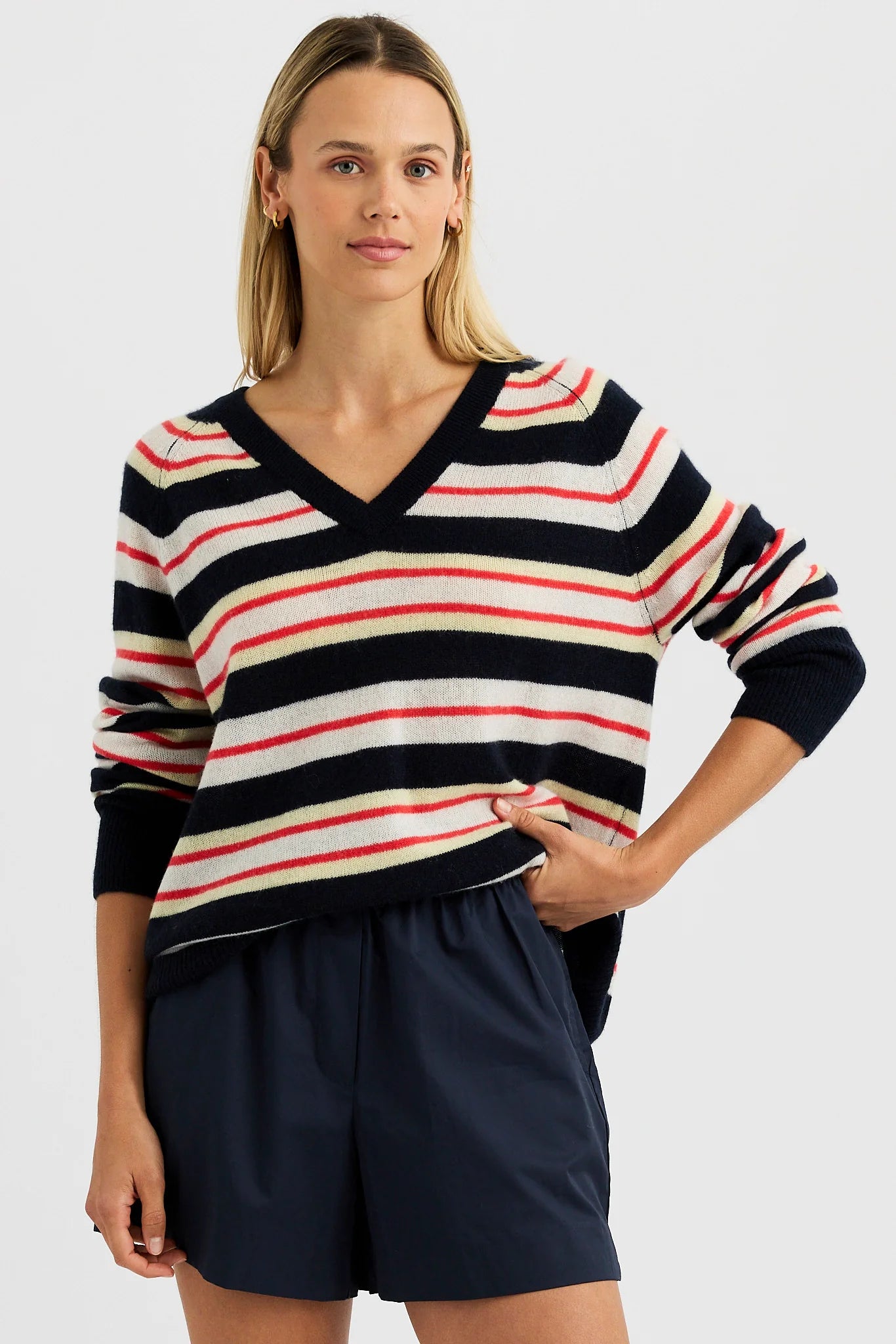 Sloane Cashmere VNeck Sweaters & Knits One Grey Day