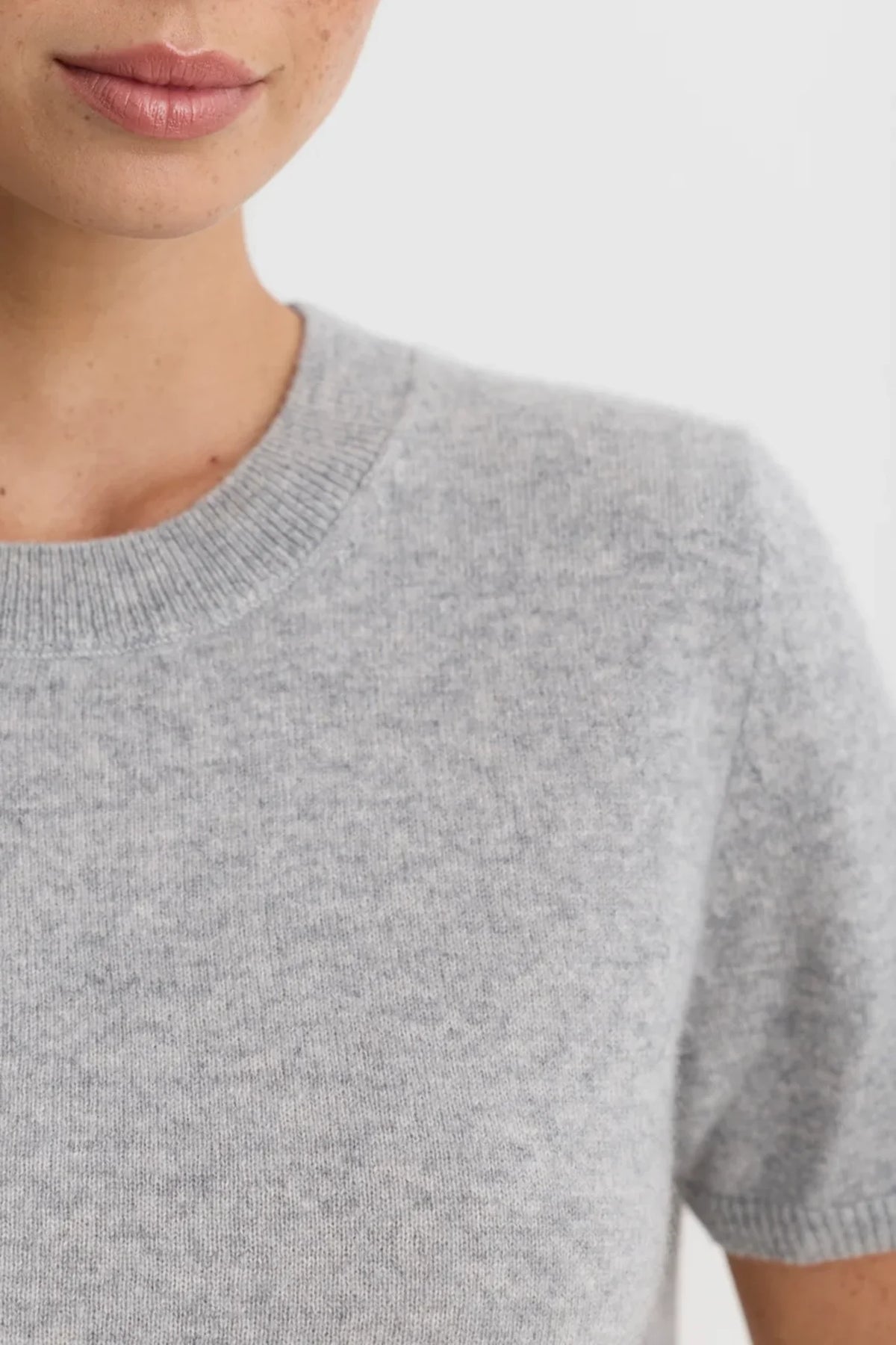 Kadri Cashmere Crew Tee Sweaters &amp; Knits One Grey Day