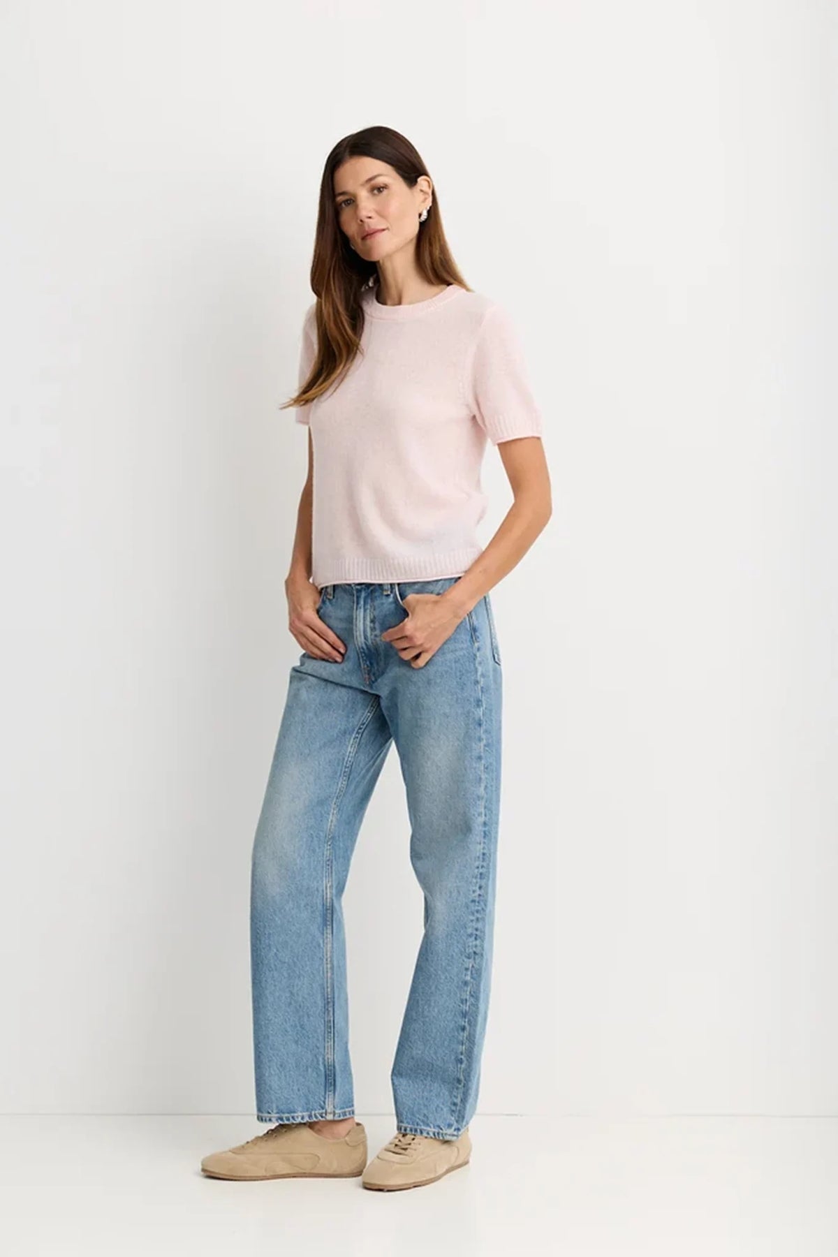 Serafina Cashmere T-Shirt Sweaters &amp; Knits One Grey Day
