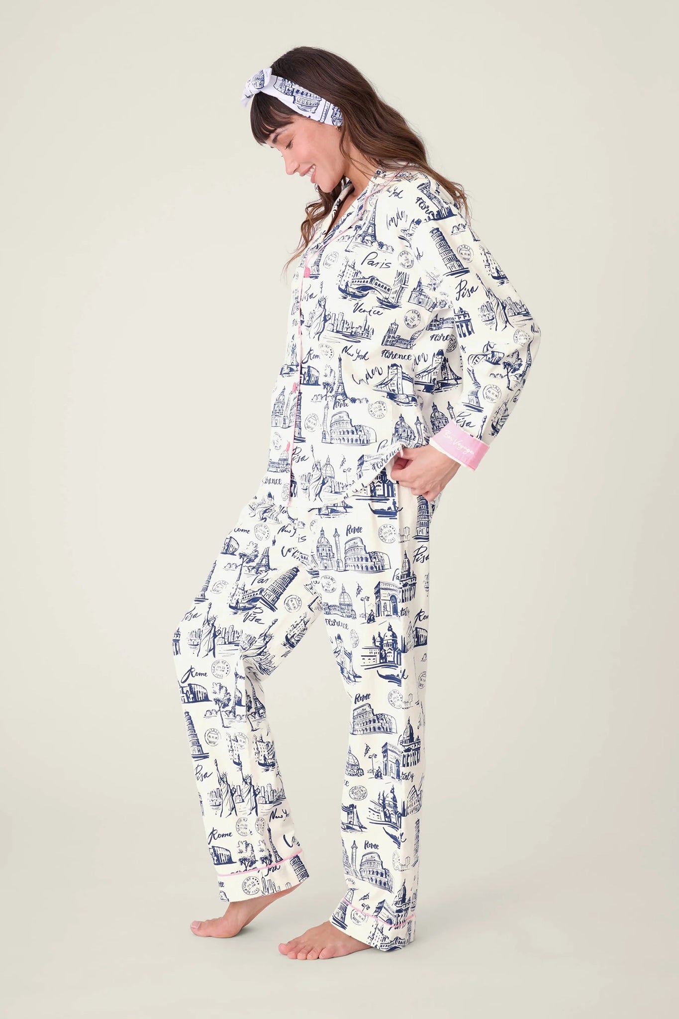 Bon Voyage 3-Piece Flannel PJ Set Sleepwear P.J. Salvage