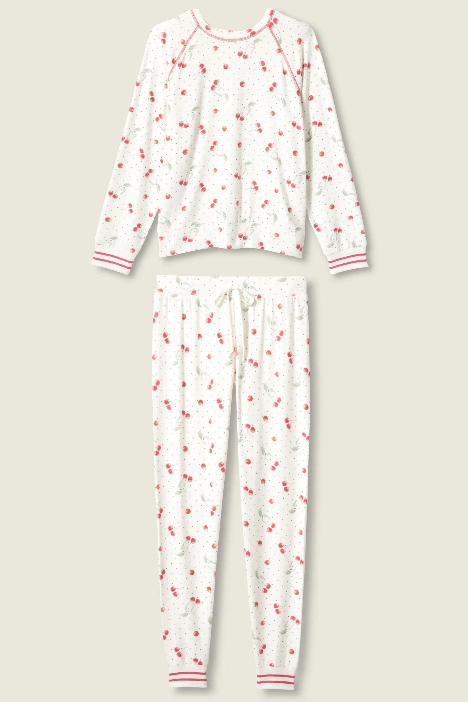Cherry Print Peachy PJ Set Sleepwear P.J. Salvage