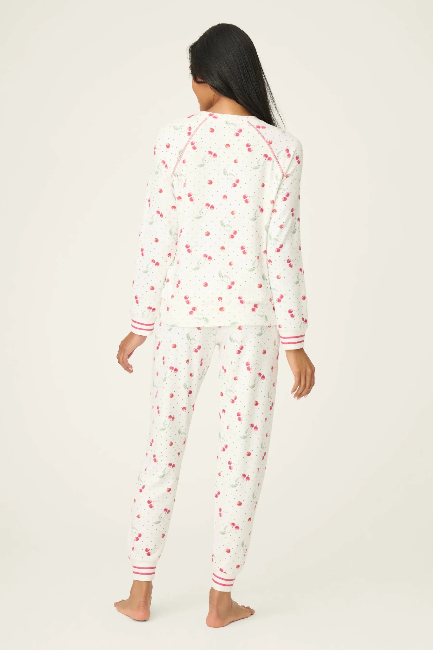 Cherry Print Peachy PJ Set Sleepwear P.J. Salvage
