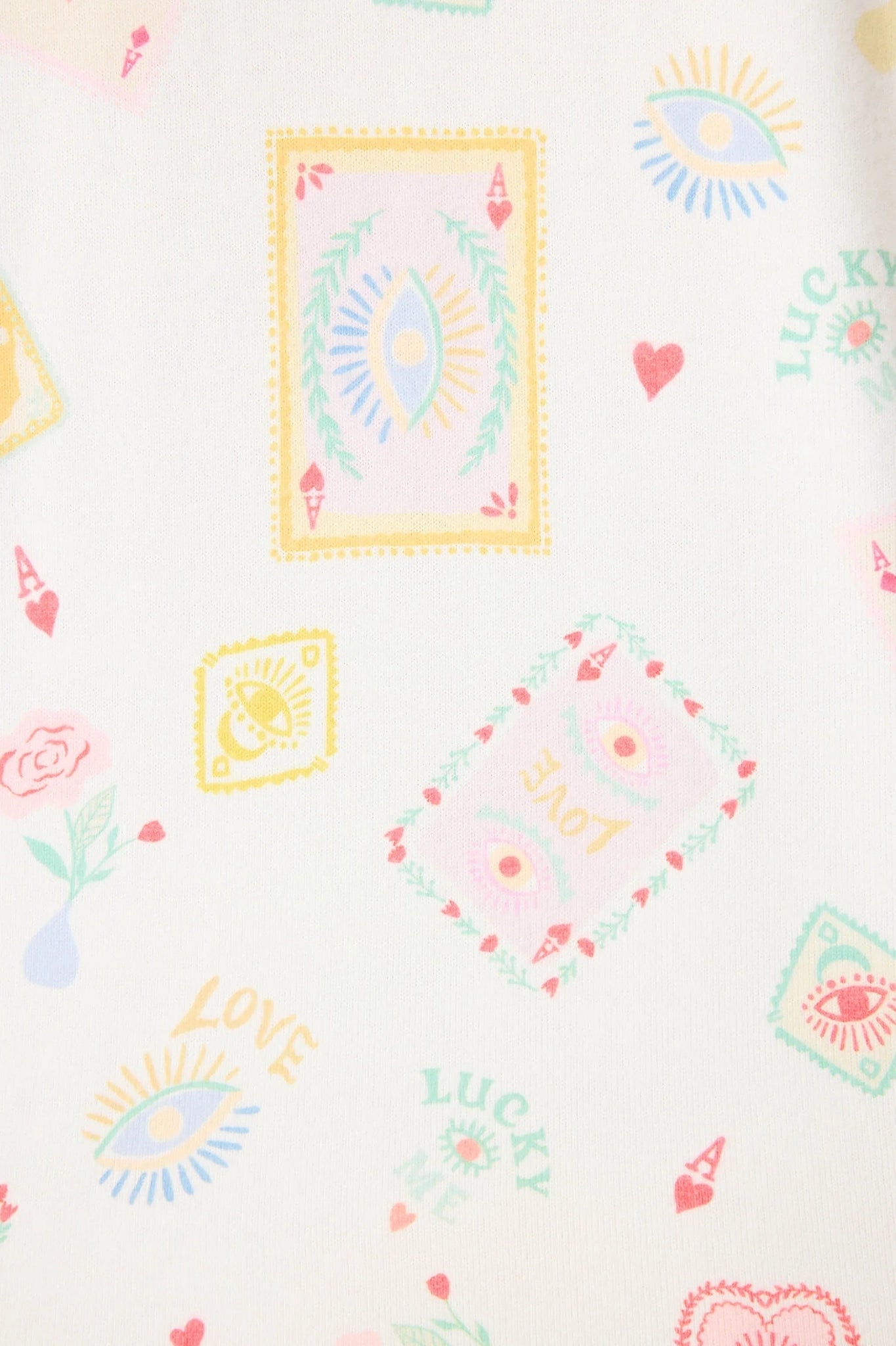 Lucky Me Tarot Card Print Jammie Pants Sleepwear P.J. Salvage