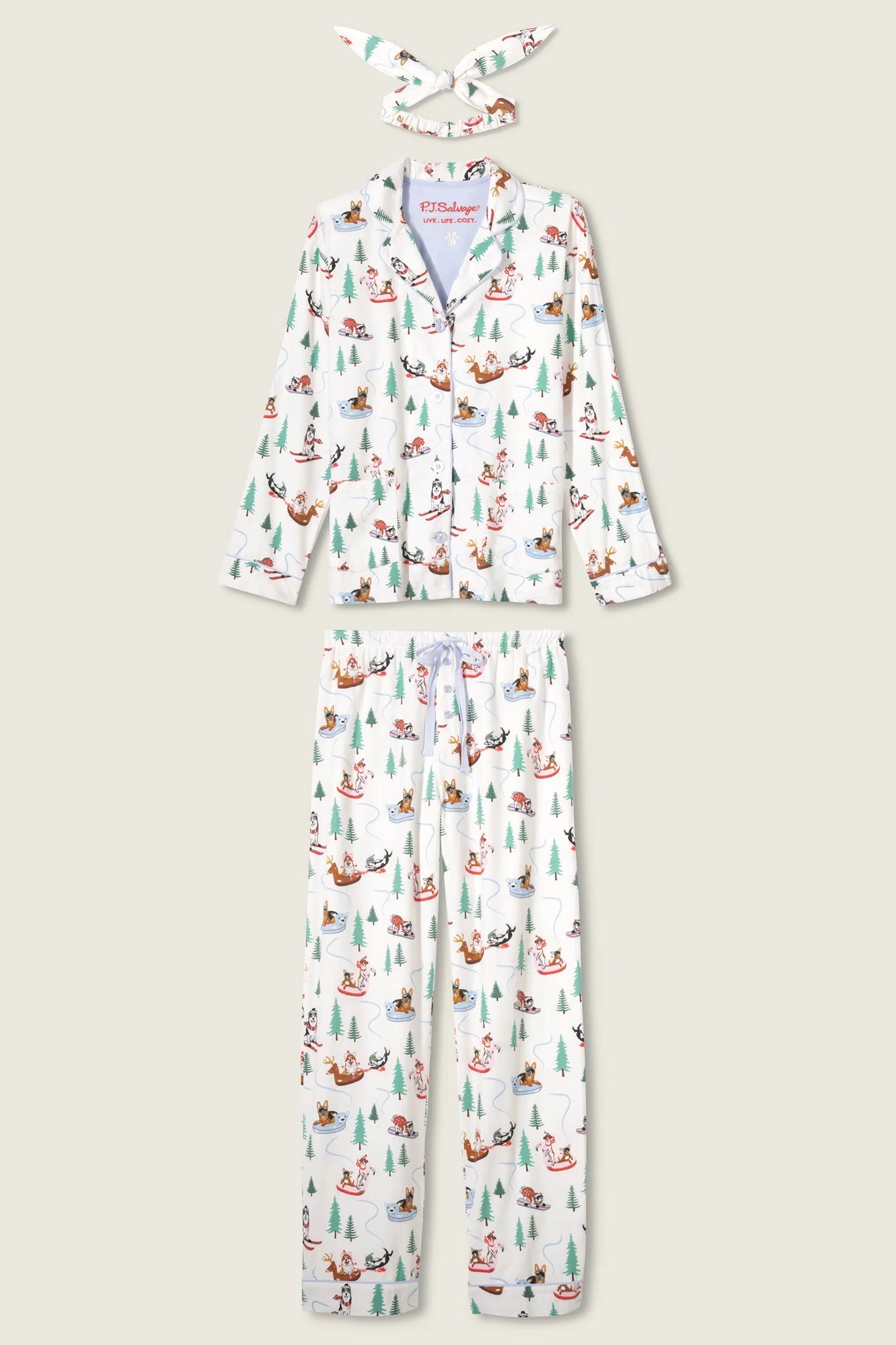 Sleigh All Day 3-Piece Flannel PJ Set Sleepwear P.J. Salvage