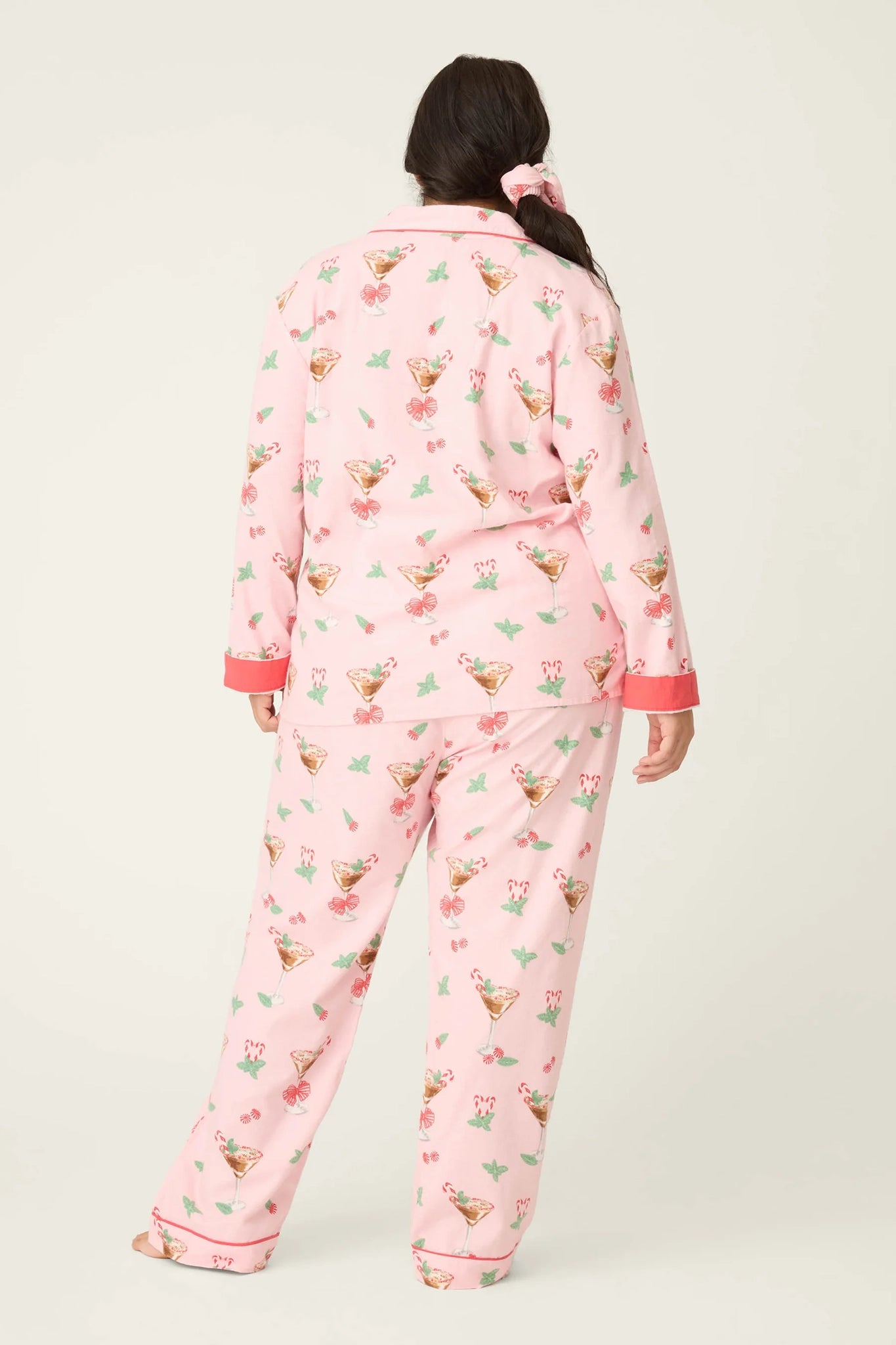 Tini Time Drink Print 3-Piece Flannel PJ Set Sleepwear P.J. Salvage