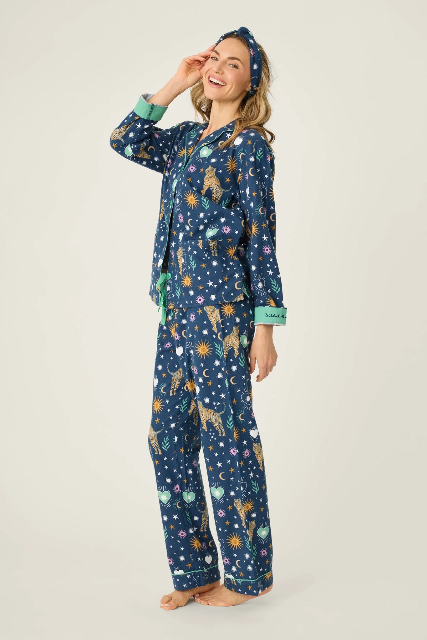 Wild At Heart 3-Piece Flannel PJ Set Sleepwear P.J. Salvage