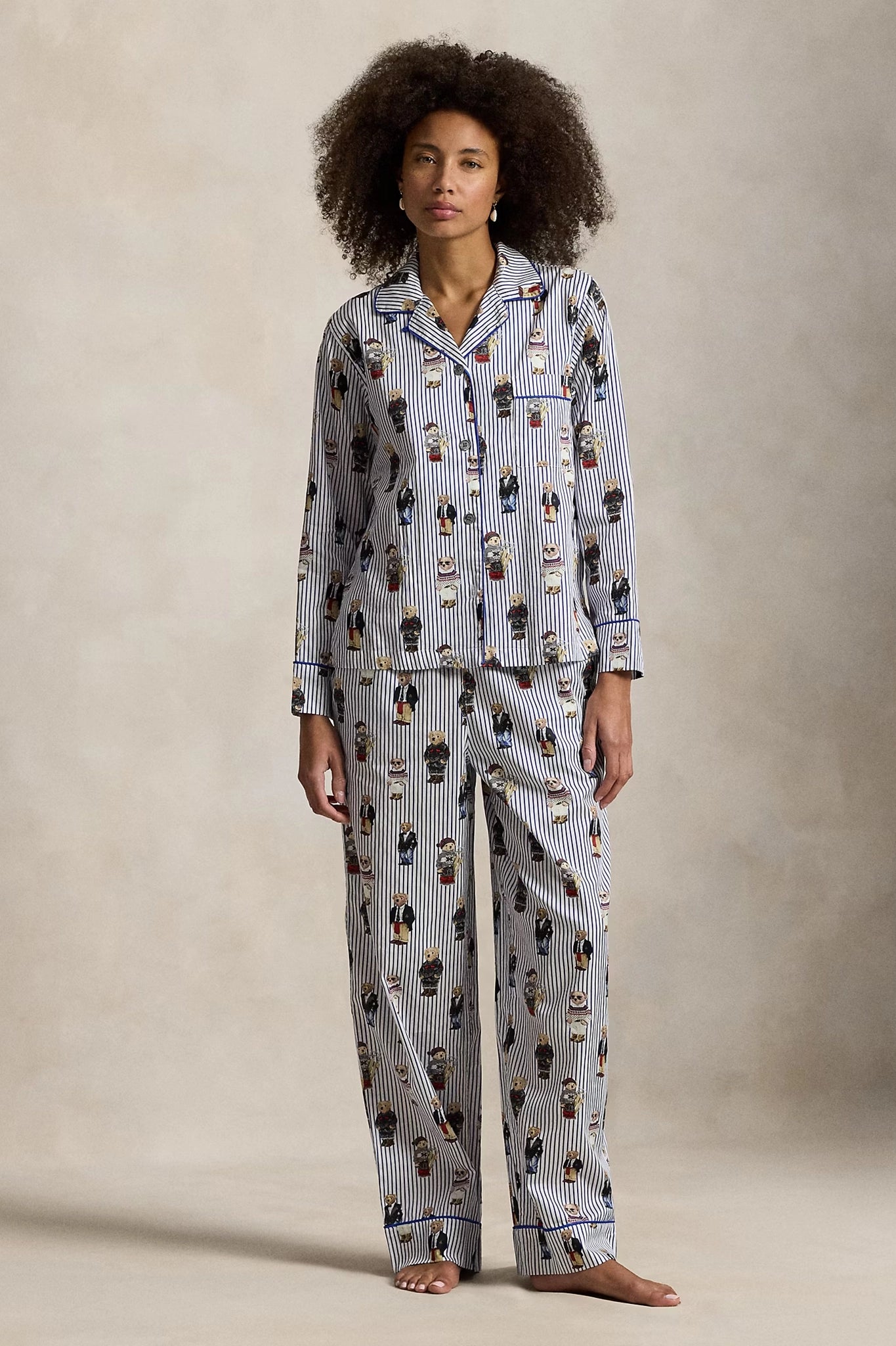 Polo Bear Cotton Sateen Pajama Set Sleepwear Polo Ralph Lauren