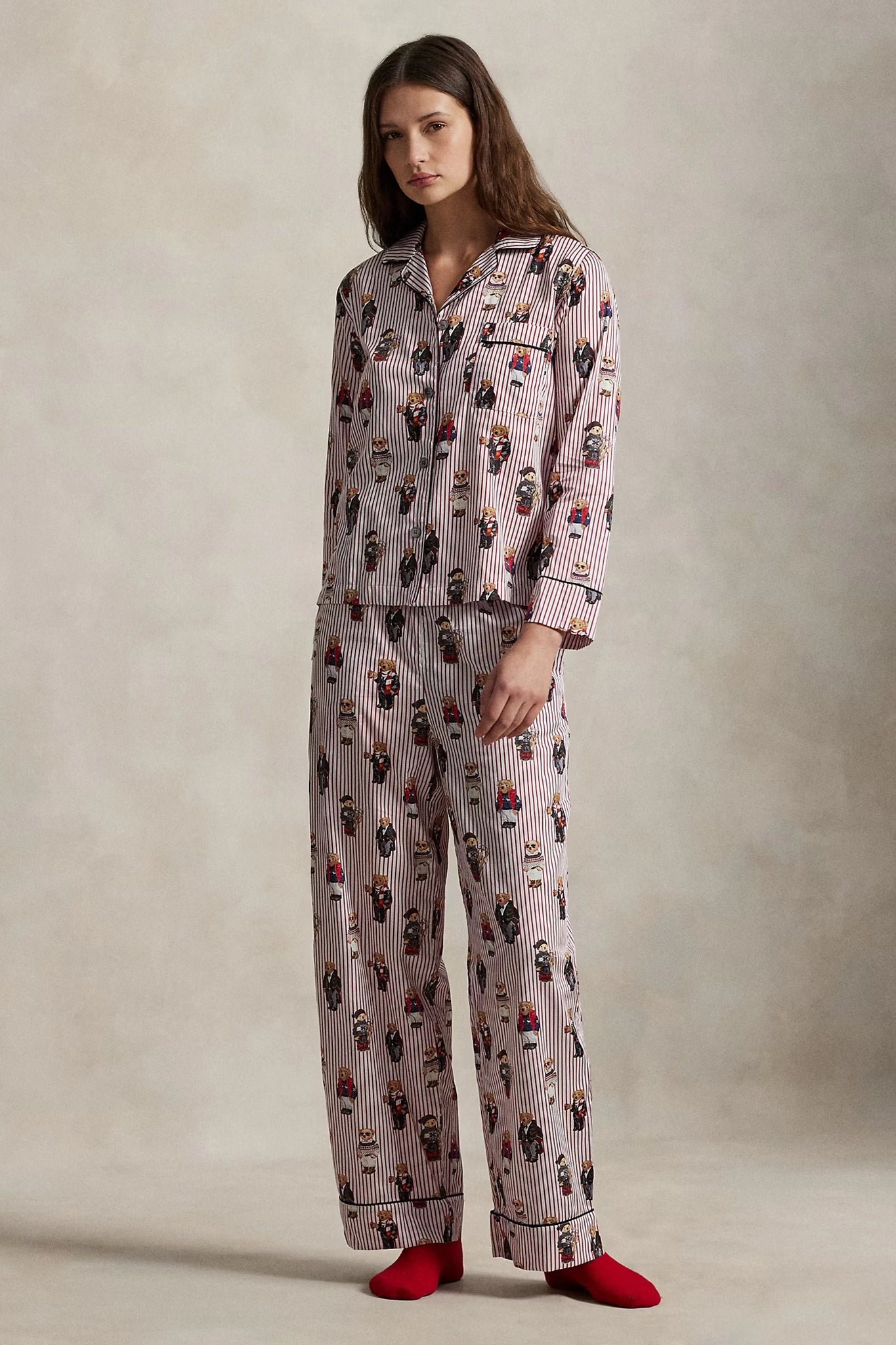 Polo Bear Cotton Sateen Pajama Set Sleepwear Polo Ralph Lauren
