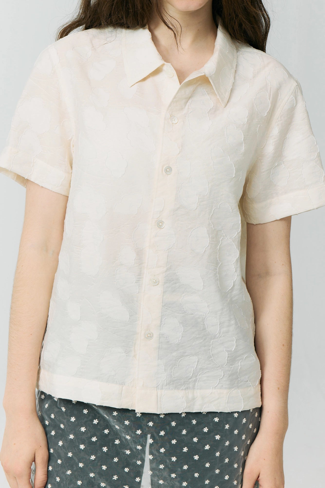 Short Sleeve Jacquard Shirt Shirts & Tops Dunst