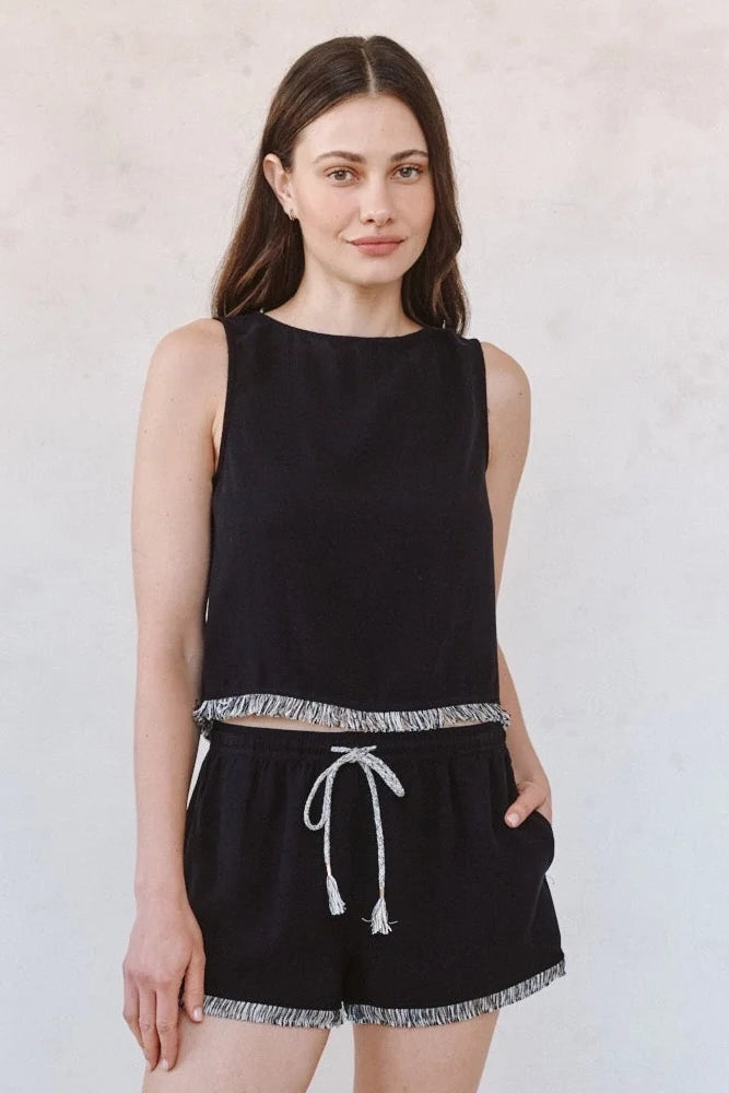 Sleeveless Fray Trim Tank T-Shirts & Tanks Bella Dahl