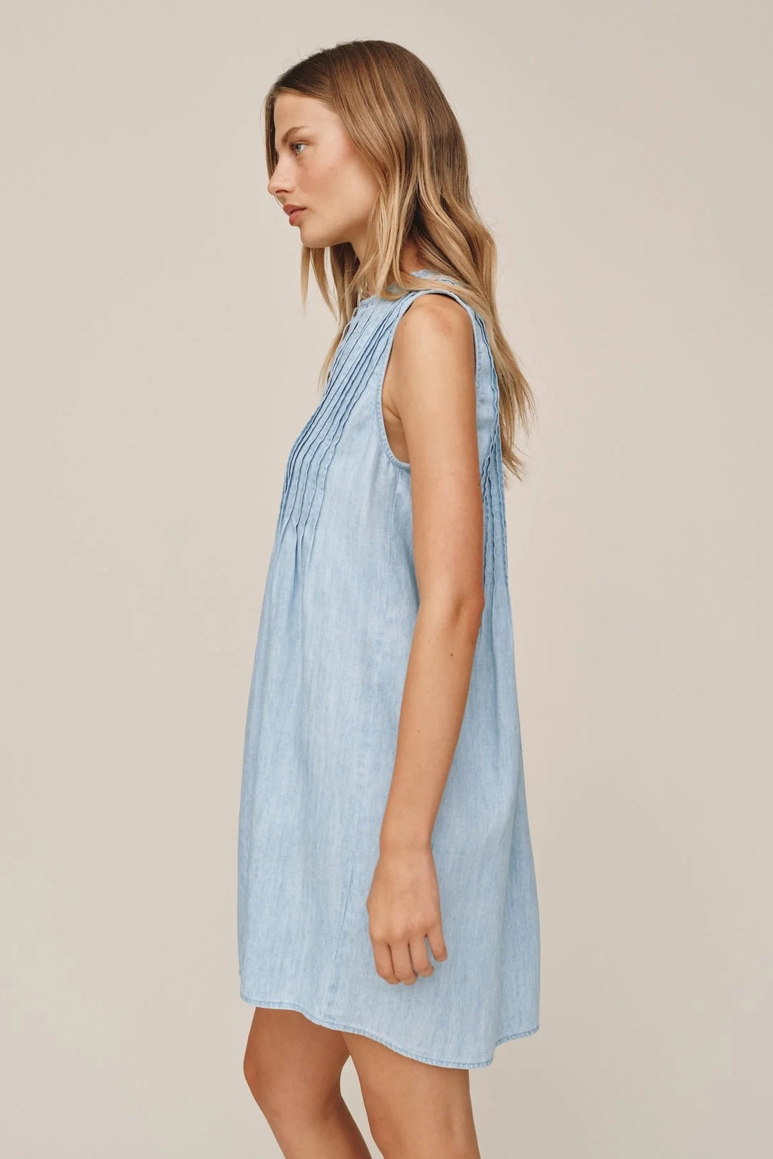 Sleeveless Pintuck Dress Dresses Bella Dahl