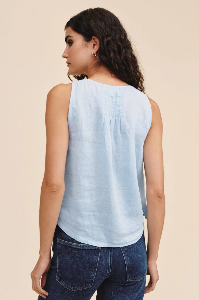 Sleeveless Pintuck V Neck Top Shirts &amp; Tops Bella Dahl