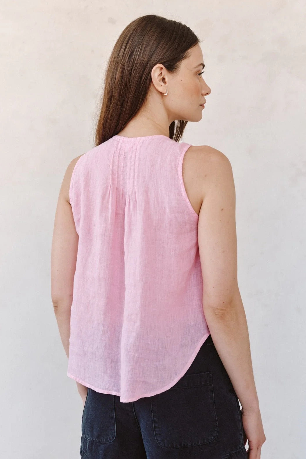 Sleeveless Pintuck V Neck Top Shirts &amp; Tops Bella Dahl