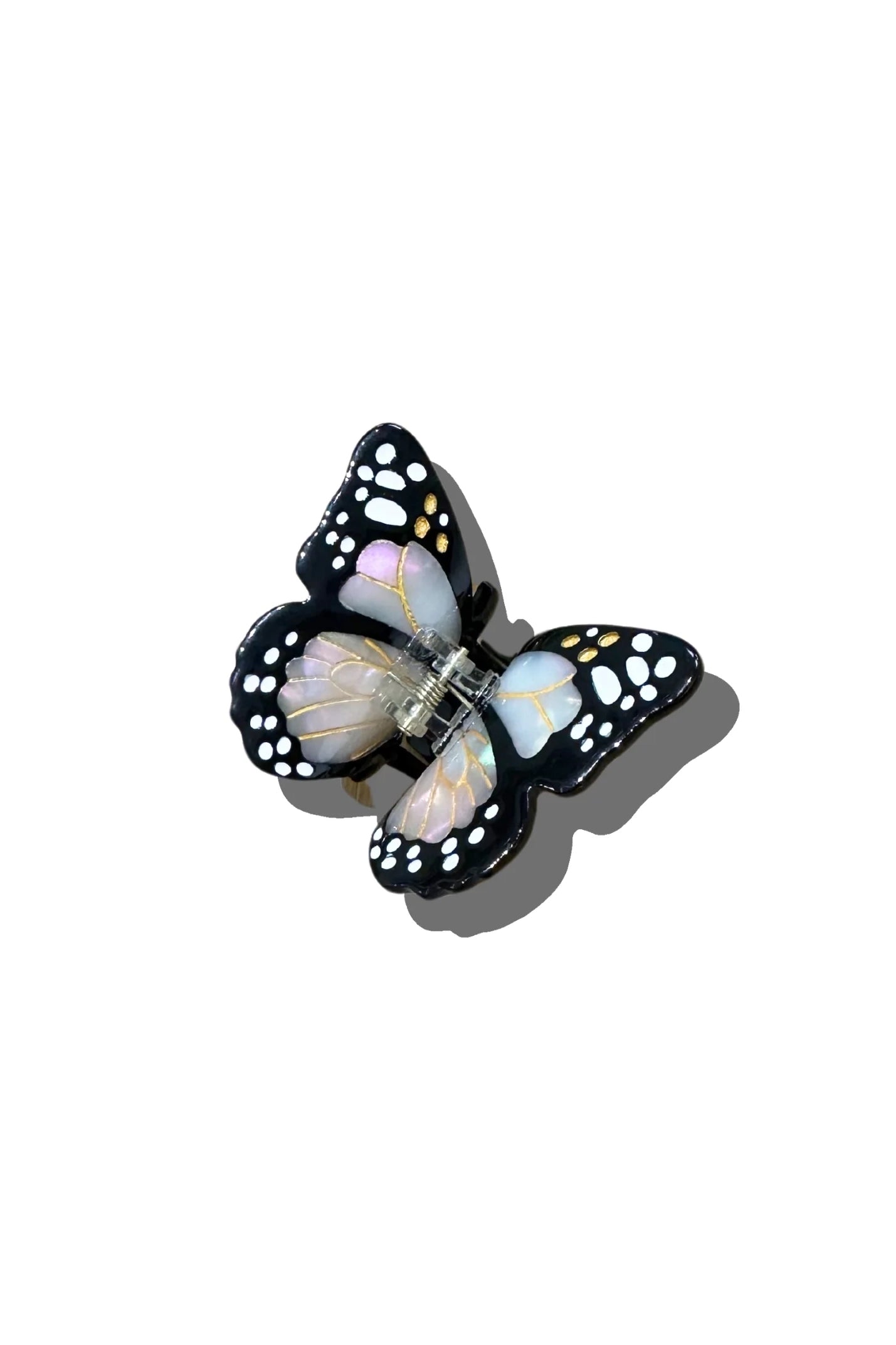 Hand-painted Mini Monarch Butterfly Claw Hair Clip Accessories Solar Eclipse