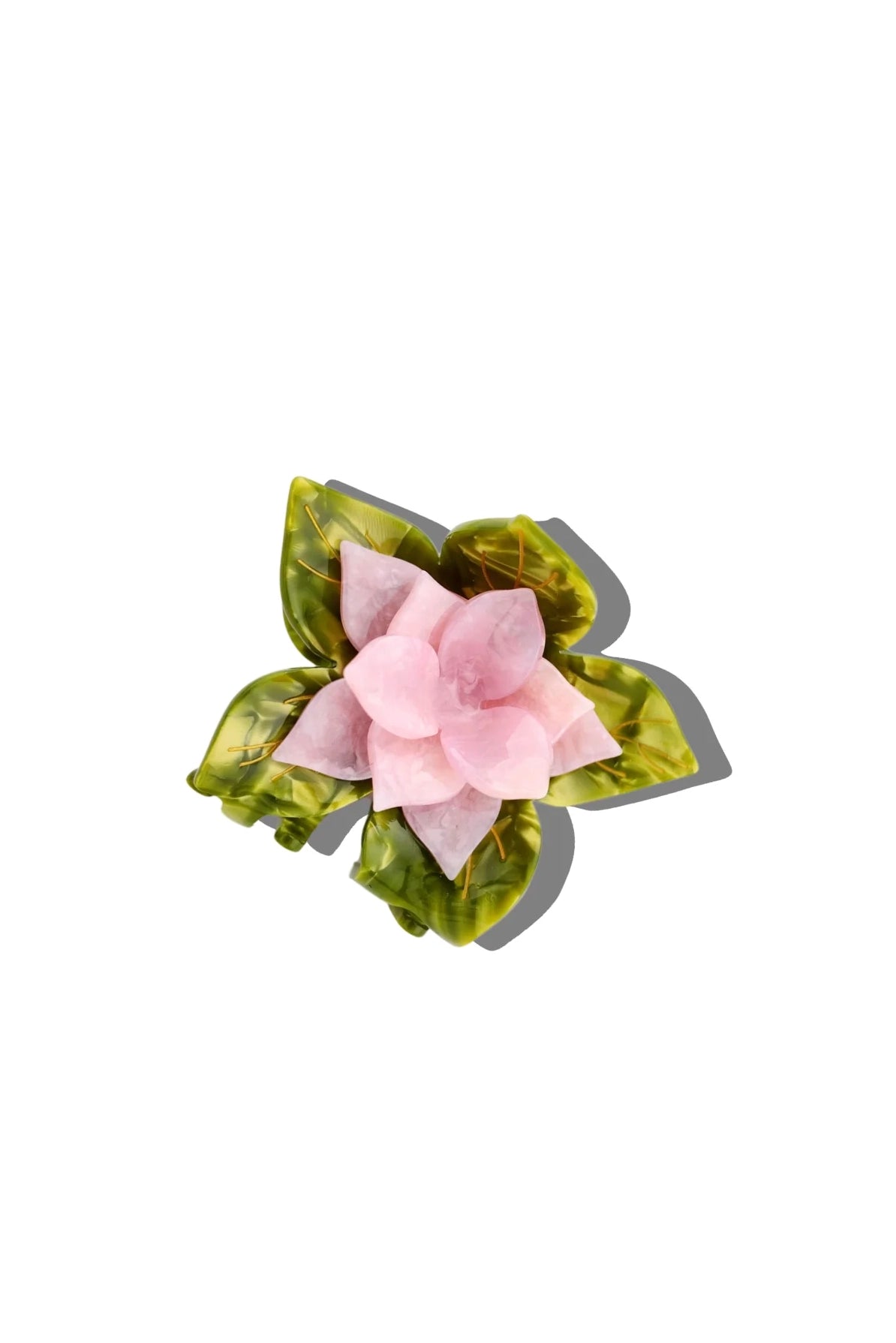 Hand-Painted Origami Magnolia Flower Hair Clip Accessories Solar Eclipse